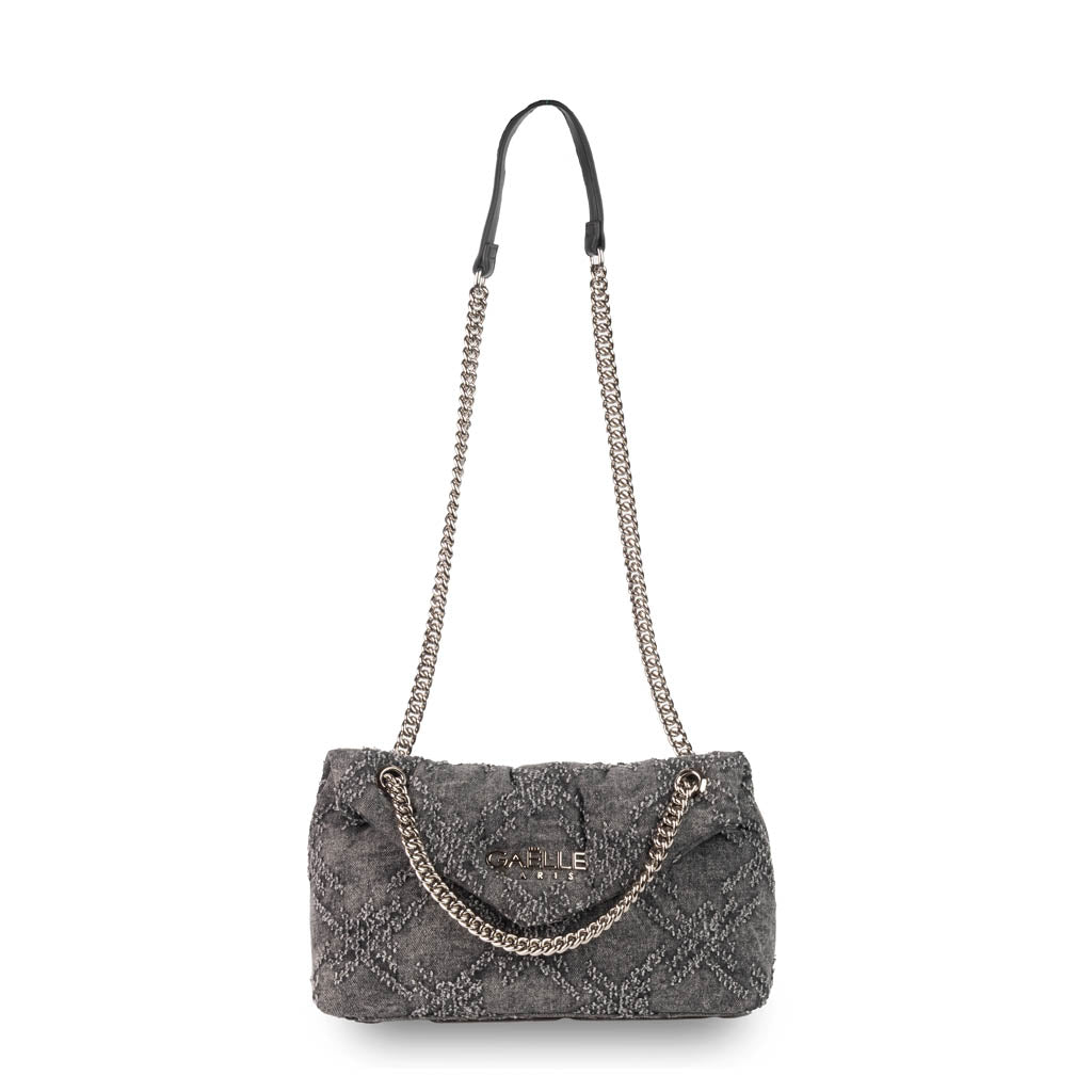 TRACOLLA DONNA GAELLE IN DENIM SFRANGIATO - COL. NERO DENIM