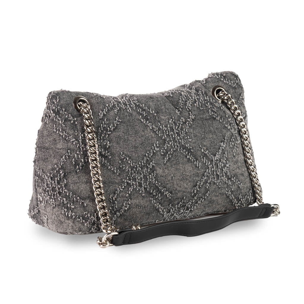 TRACOLLA DONNA GAELLE IN DENIM SFRANGIATO - COL. NERO DENIM