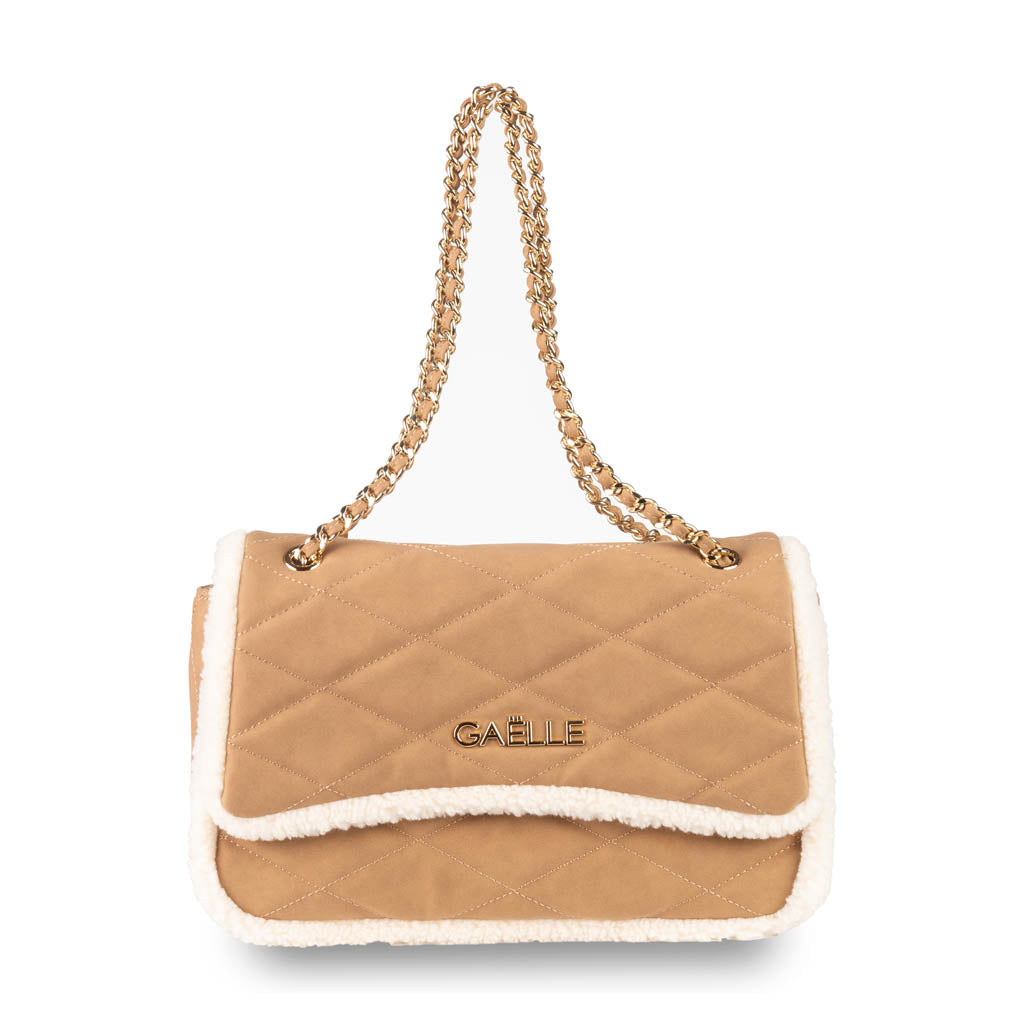 BORSA A TRACOLLA GRANDE DONNA GAELLE CON ECOMONTONE - COL. CAMMELLO