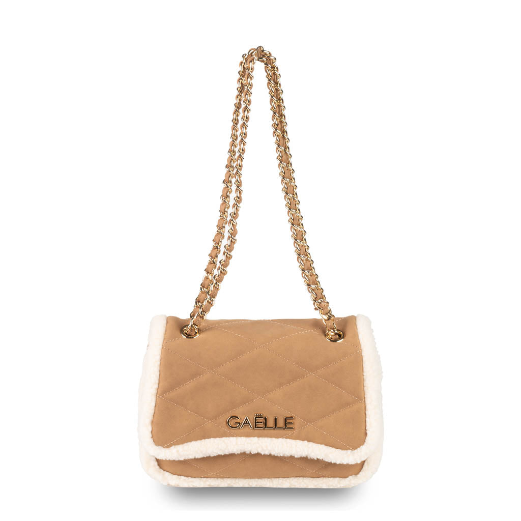 BORSA A TRACOLLA DONNA GAELLE CON ECOMONTONE - COL. CAMMELLO