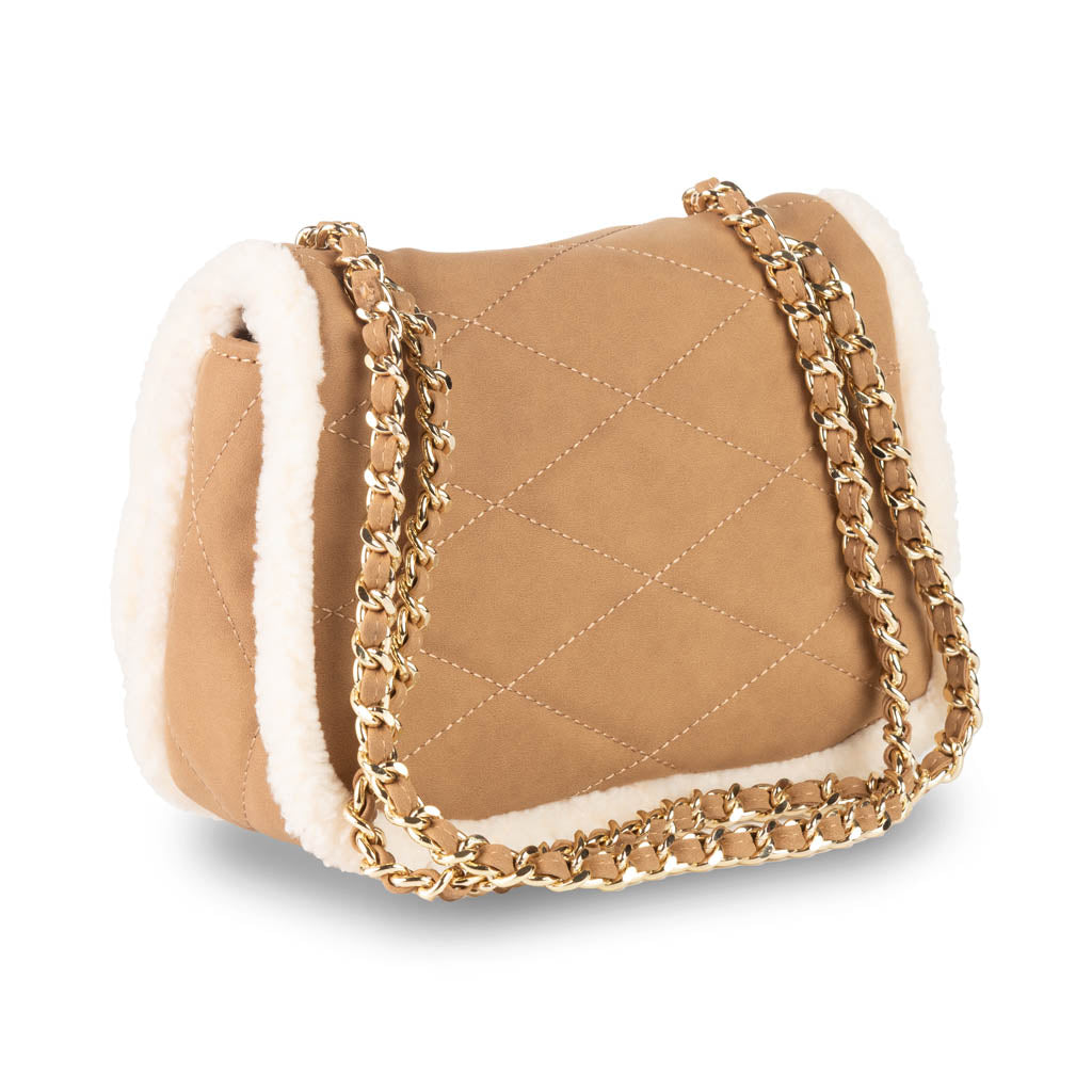 BORSA A TRACOLLA DONNA GAELLE CON ECOMONTONE - COL. CAMMELLO