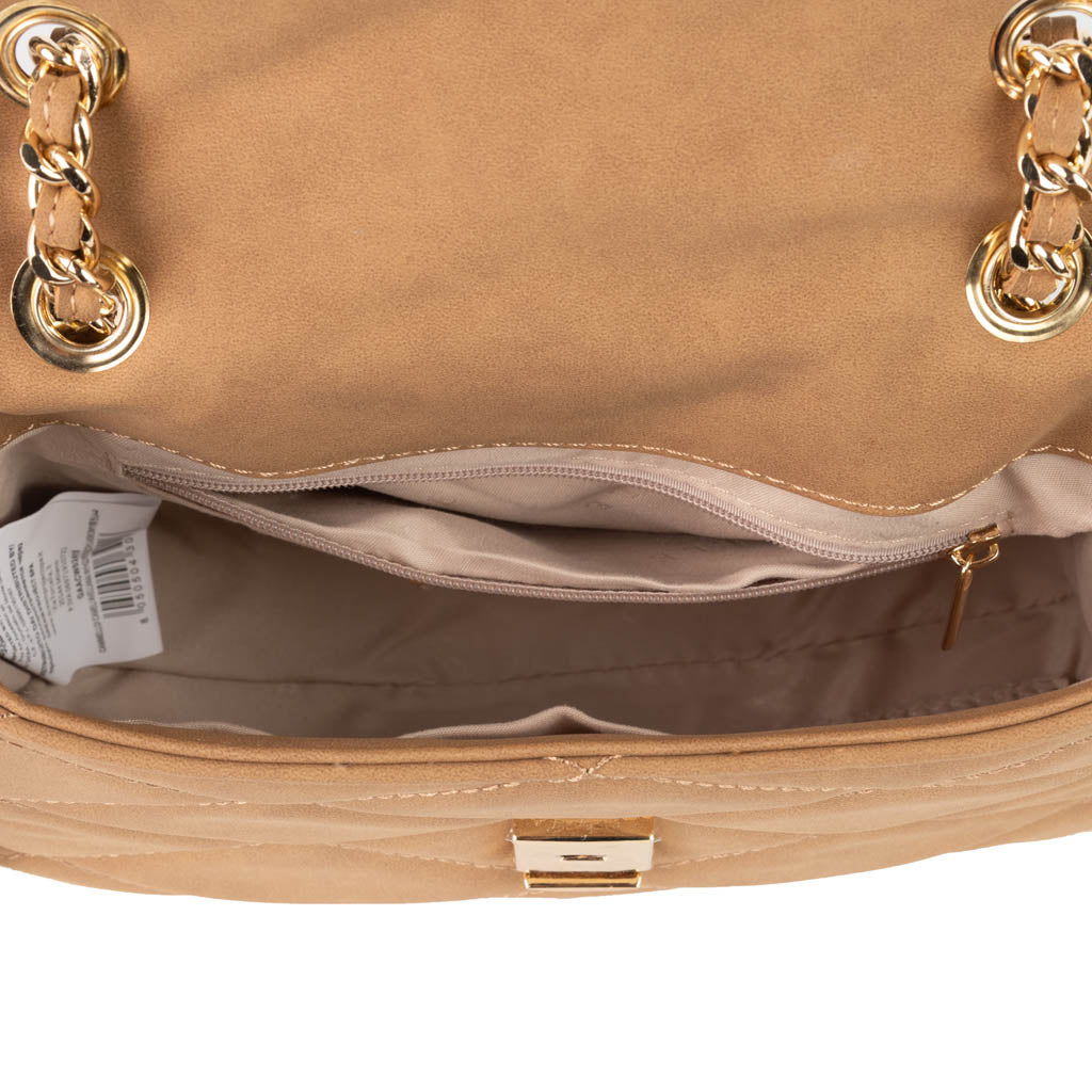 BORSA A TRACOLLA DONNA GAELLE CON ECOMONTONE - COL. CAMMELLO