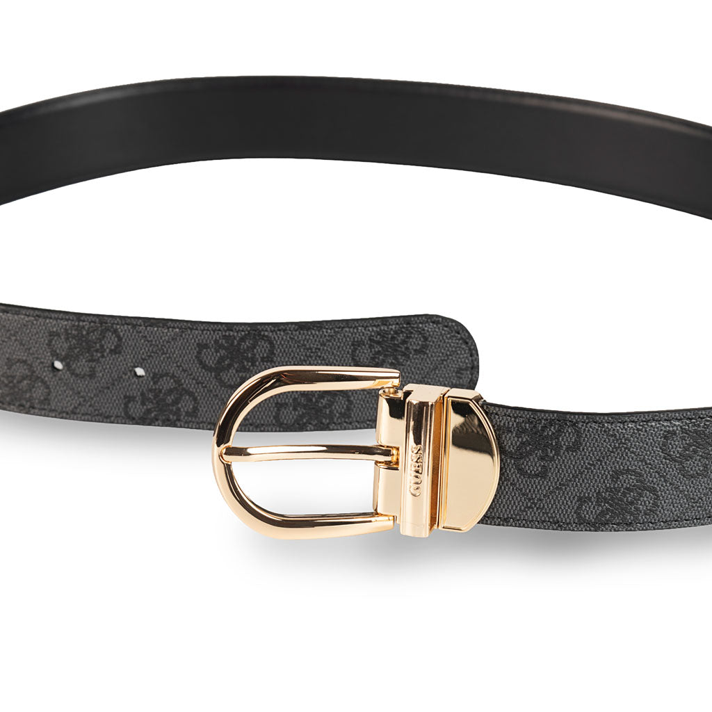 CINTURA DONNA GUESS CON LOGO ALL OVER - COL. COAL