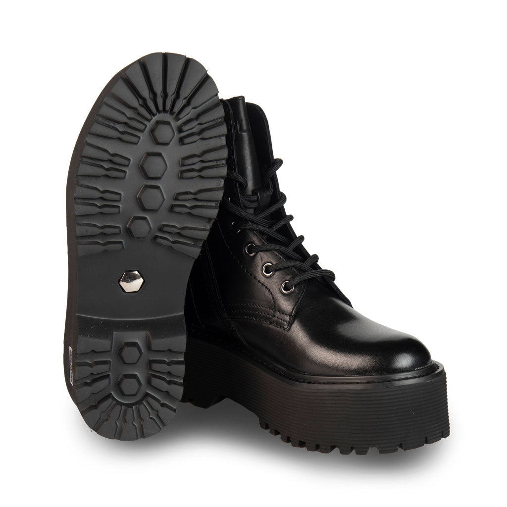ANFIBI DONNA CULT MOD. "AXL" CON LACCI - COL. NERO