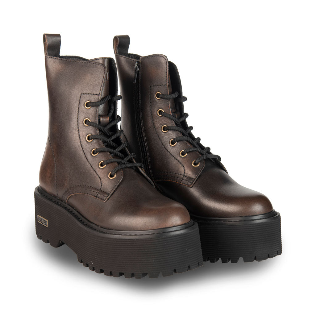 ANFIBI DONNA CULT MOD. "AXL" CON LACCI - COL. NERO / MARRONE