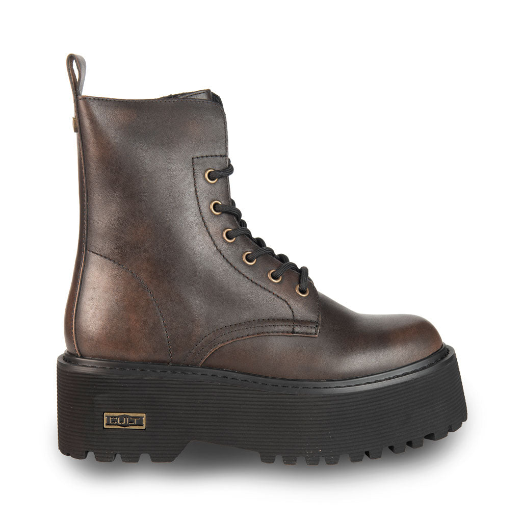 ANFIBI DONNA CULT MOD. "AXL" CON LACCI - COL. NERO / MARRONE