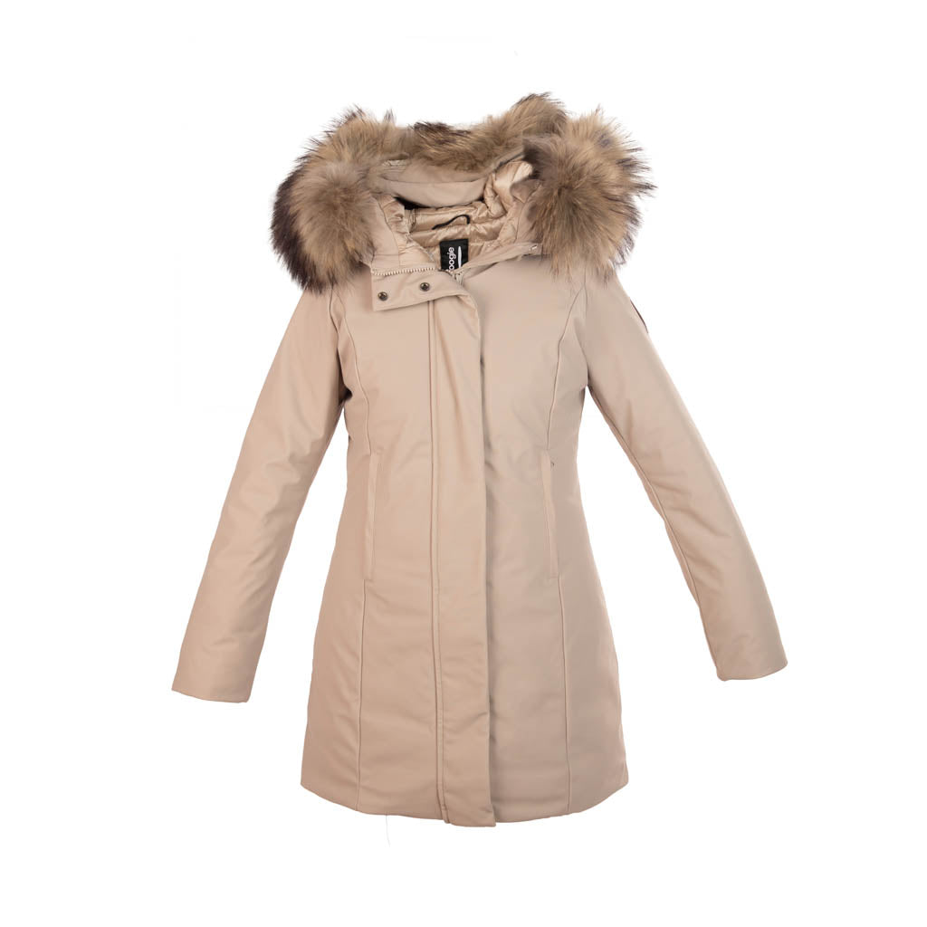 PARKA LUNGO DONNA BOMBOOGIE IN SOFTSHELL ANTIVENTO MOD. "VIENNA" - Colori disponibili: 2