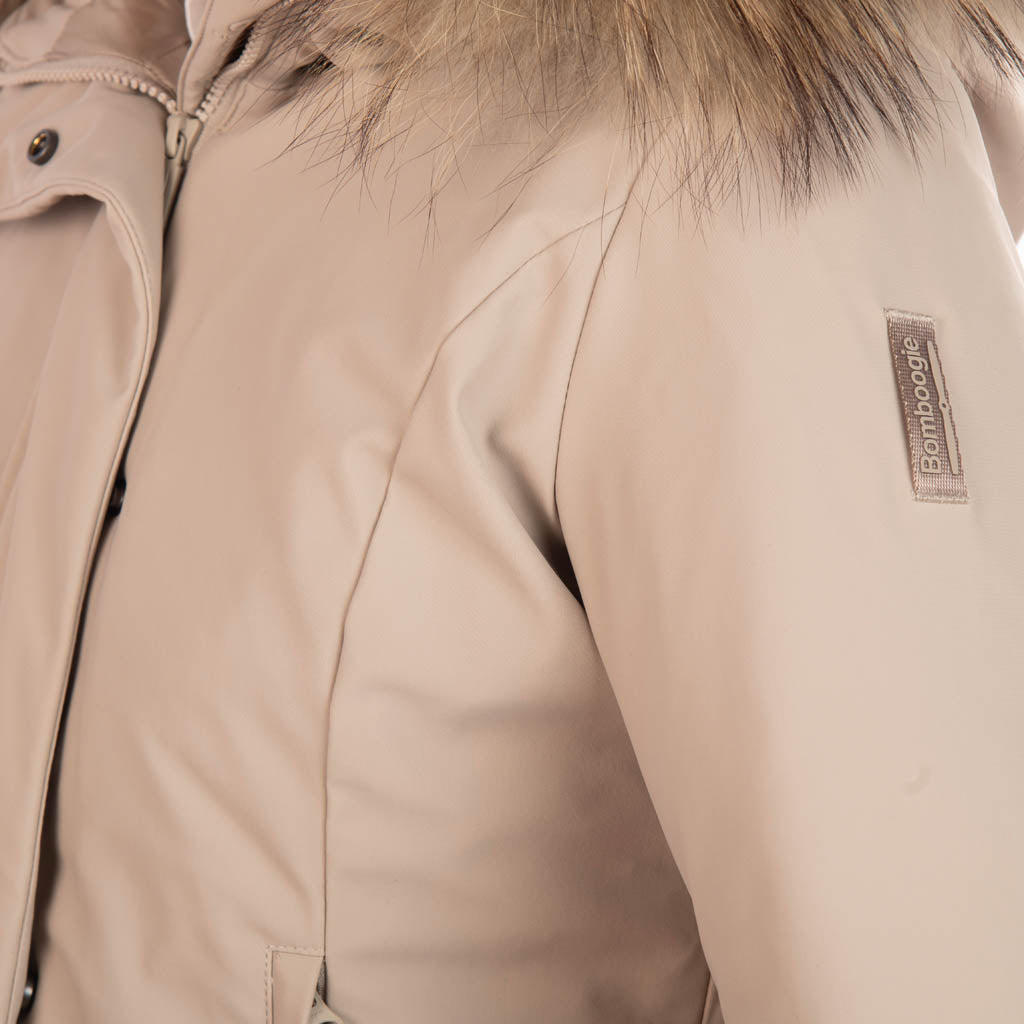 PARKA LUNGO DONNA BOMBOOGIE IN SOFTSHELL ANTIVENTO MOD. "VIENNA" - Colori disponibili: 2