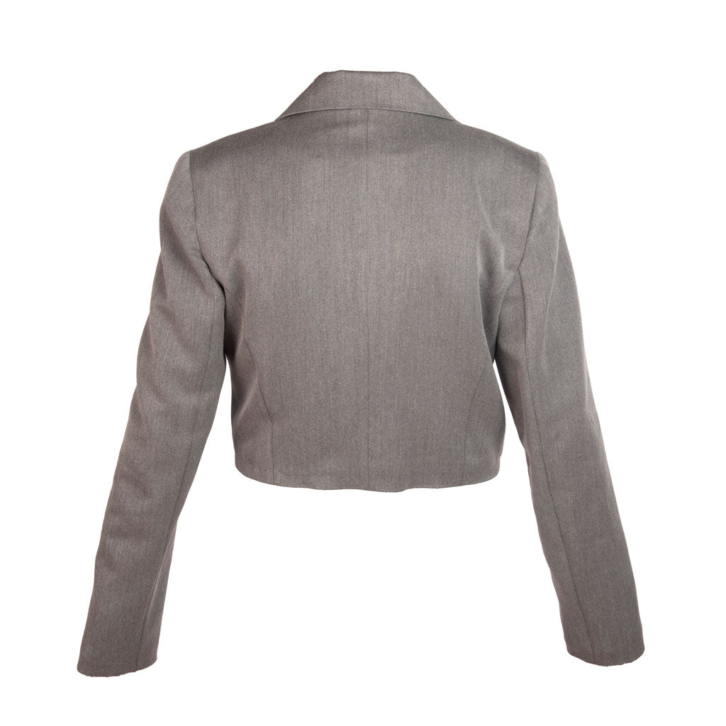 GIACCA CORTA DONNA DOUBLE A MONOPETTO - COL. GRIGIO MELANGE