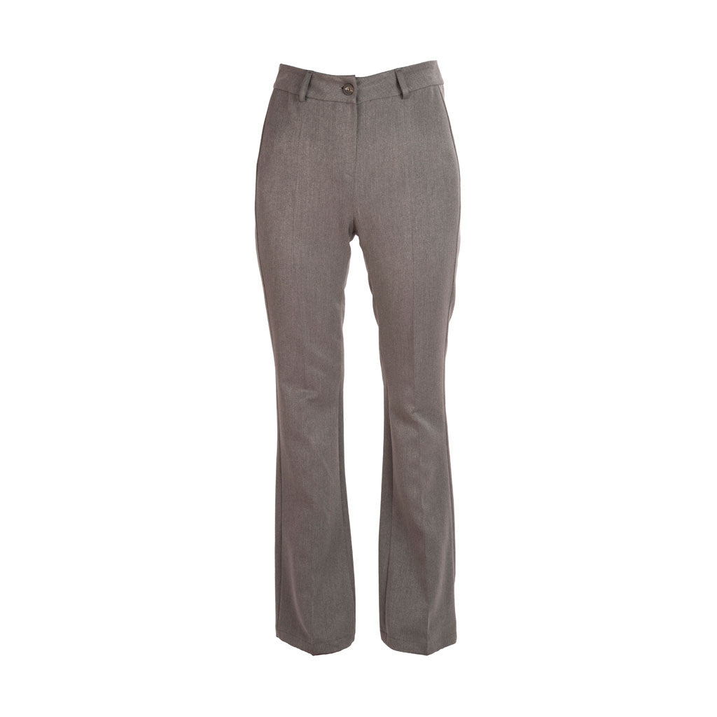PANTALONI DONNA DOUBLE A A ZAMPA - COL. GRIGIO MELANGE