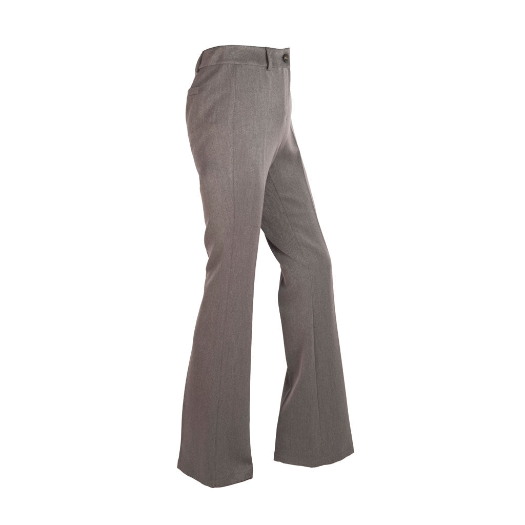 PANTALONI DONNA DOUBLE A A ZAMPA - COL. GRIGIO MELANGE