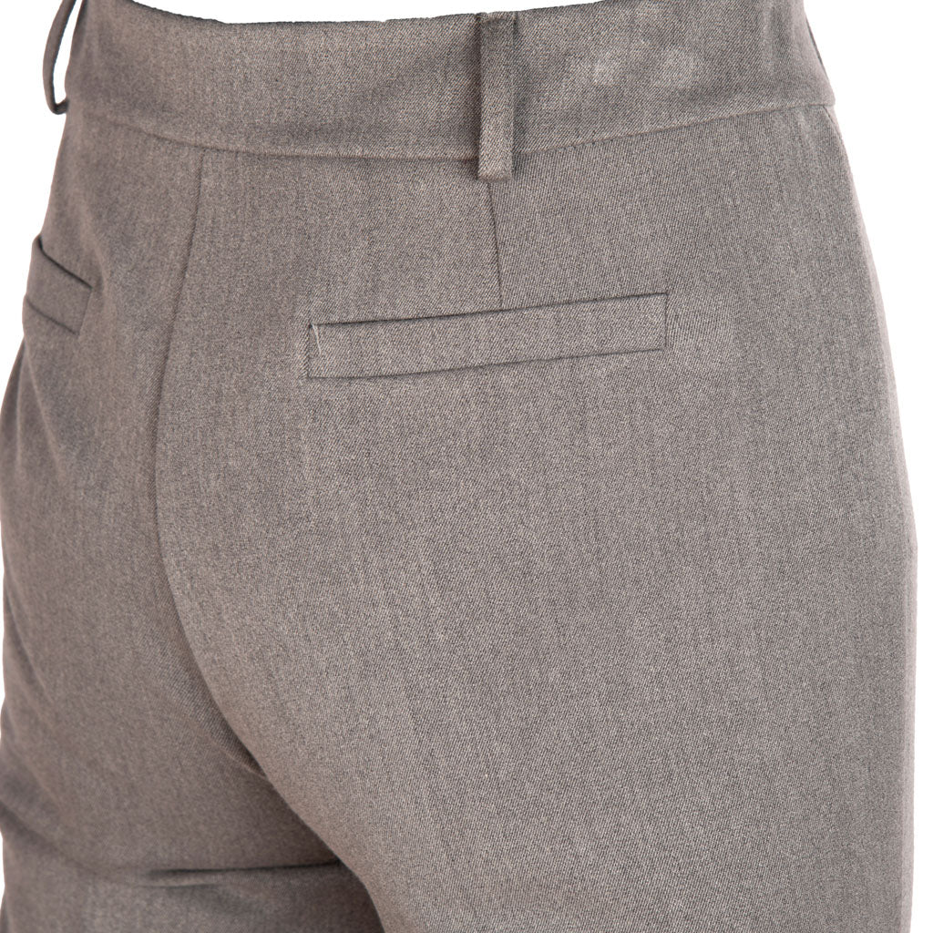 PANTALONI DONNA DOUBLE A A ZAMPA - COL. GRIGIO MELANGE