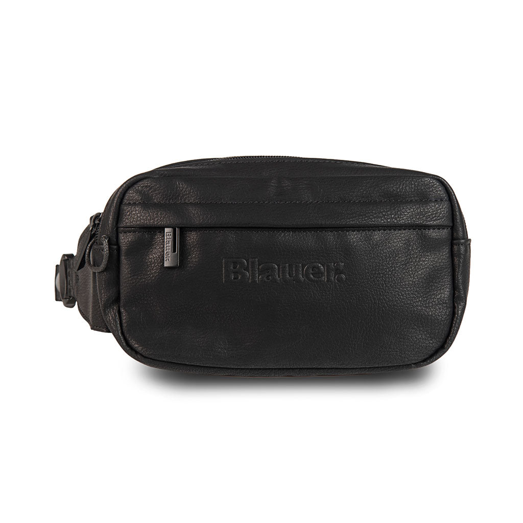 MARSUPIO UOMO BLAUER IN ECOPELLE CON LOGO - COL. NERO