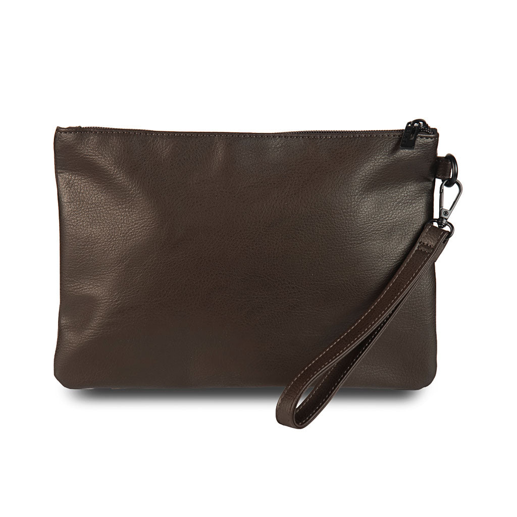 POCHETTE UOMO BLAUER IN ECOPELLE - COL. MARRONE SCURO
