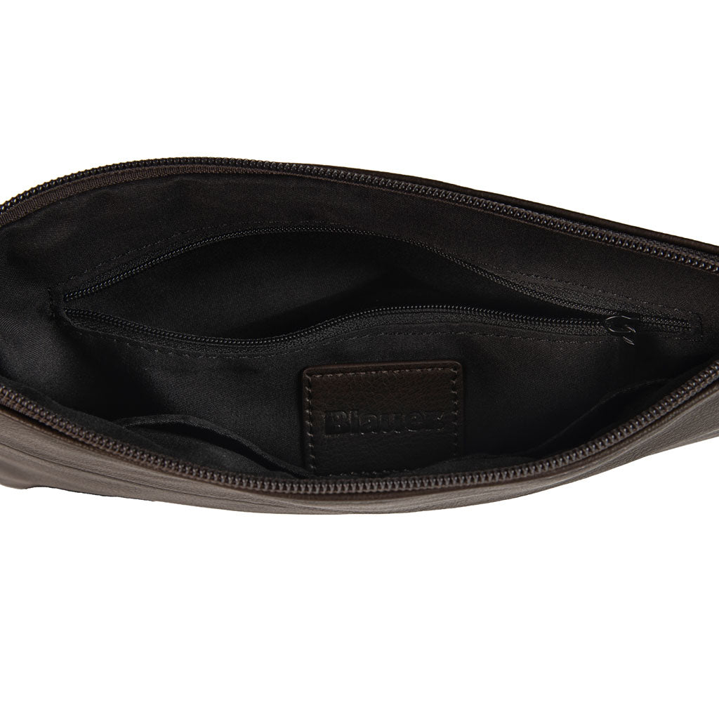 POCHETTE UOMO BLAUER IN ECOPELLE - COL. MARRONE SCURO