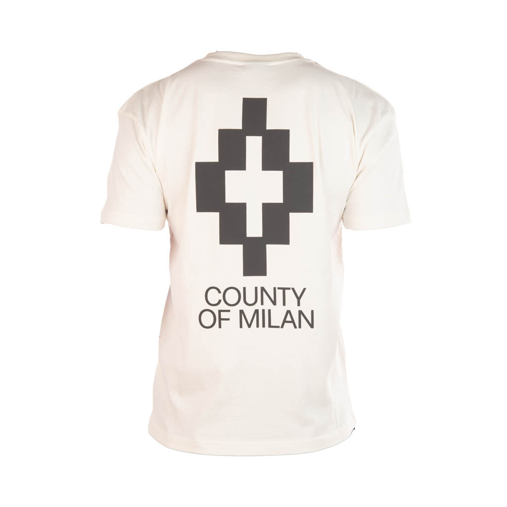 T-SHIRT UOMO COUNTY OF MILAN IN COTONE CON LOGO - COL. COCCO