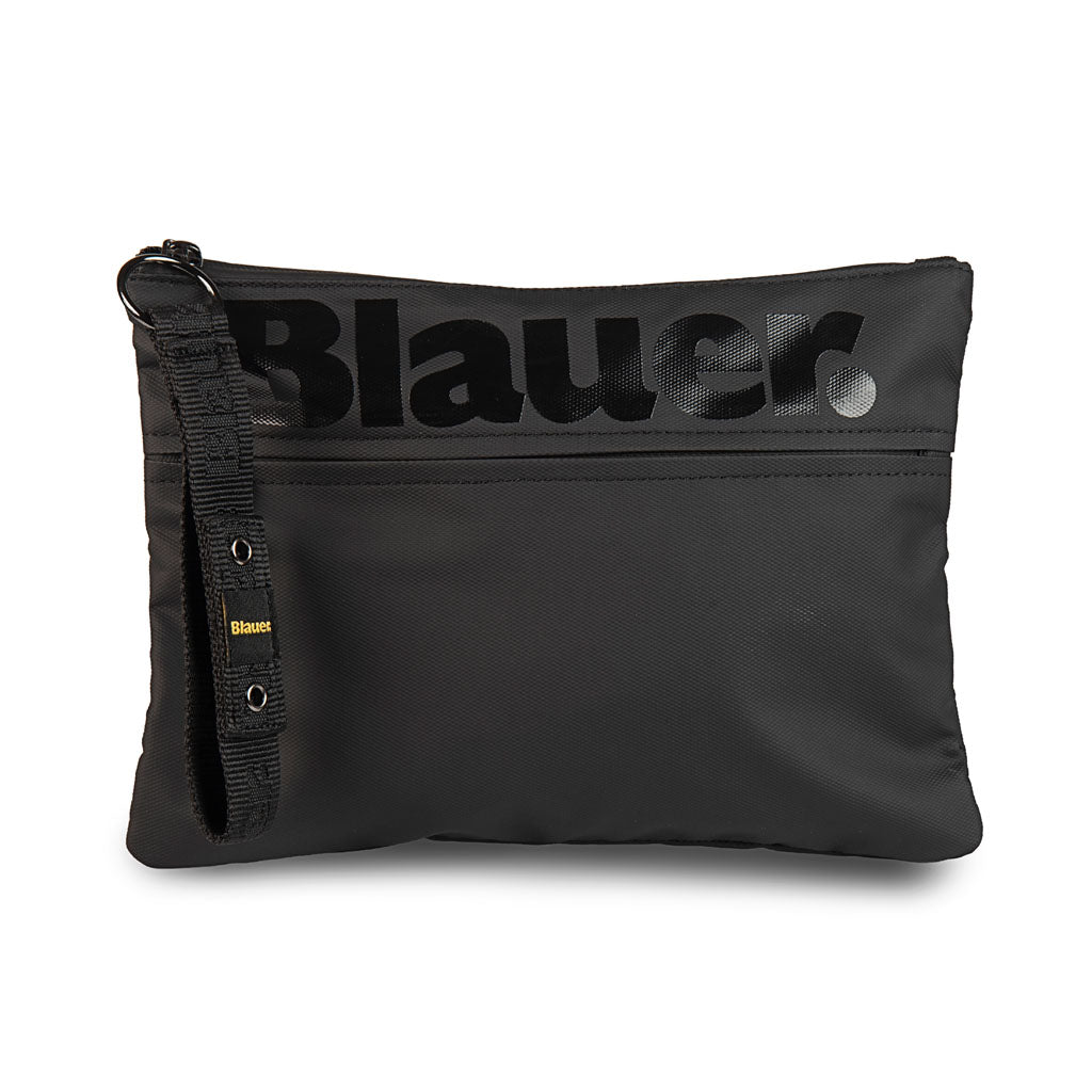POCHETTE UOMO BLAUER IN TESSUTO CON LOGO - COL. NERO