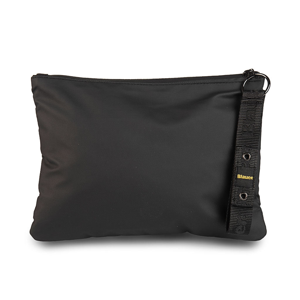 POCHETTE UOMO BLAUER IN TESSUTO CON LOGO - COL. NERO