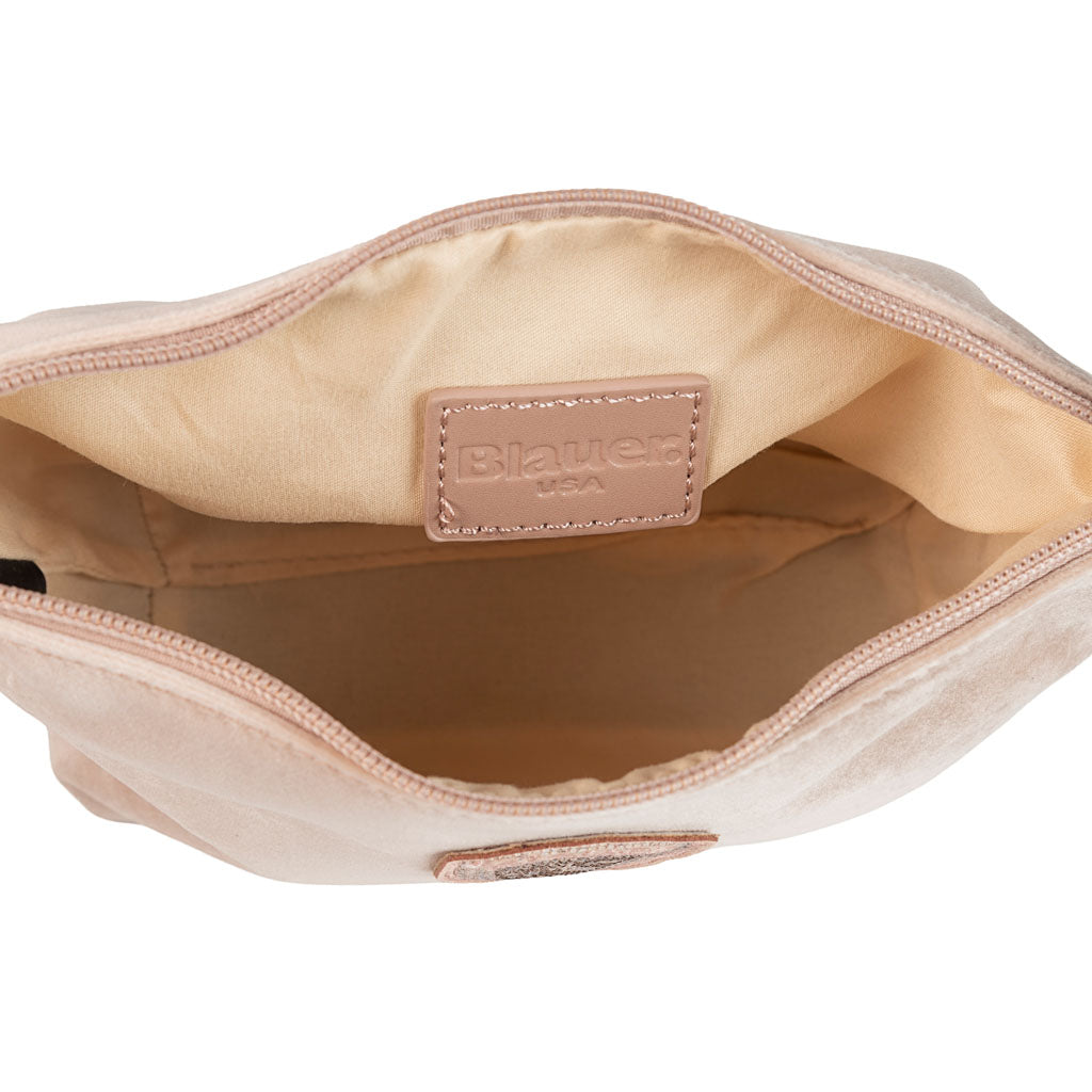 POCHETTE DONNA BLAUER CON LOGO SCUDO E STRASS - COL. NUDE