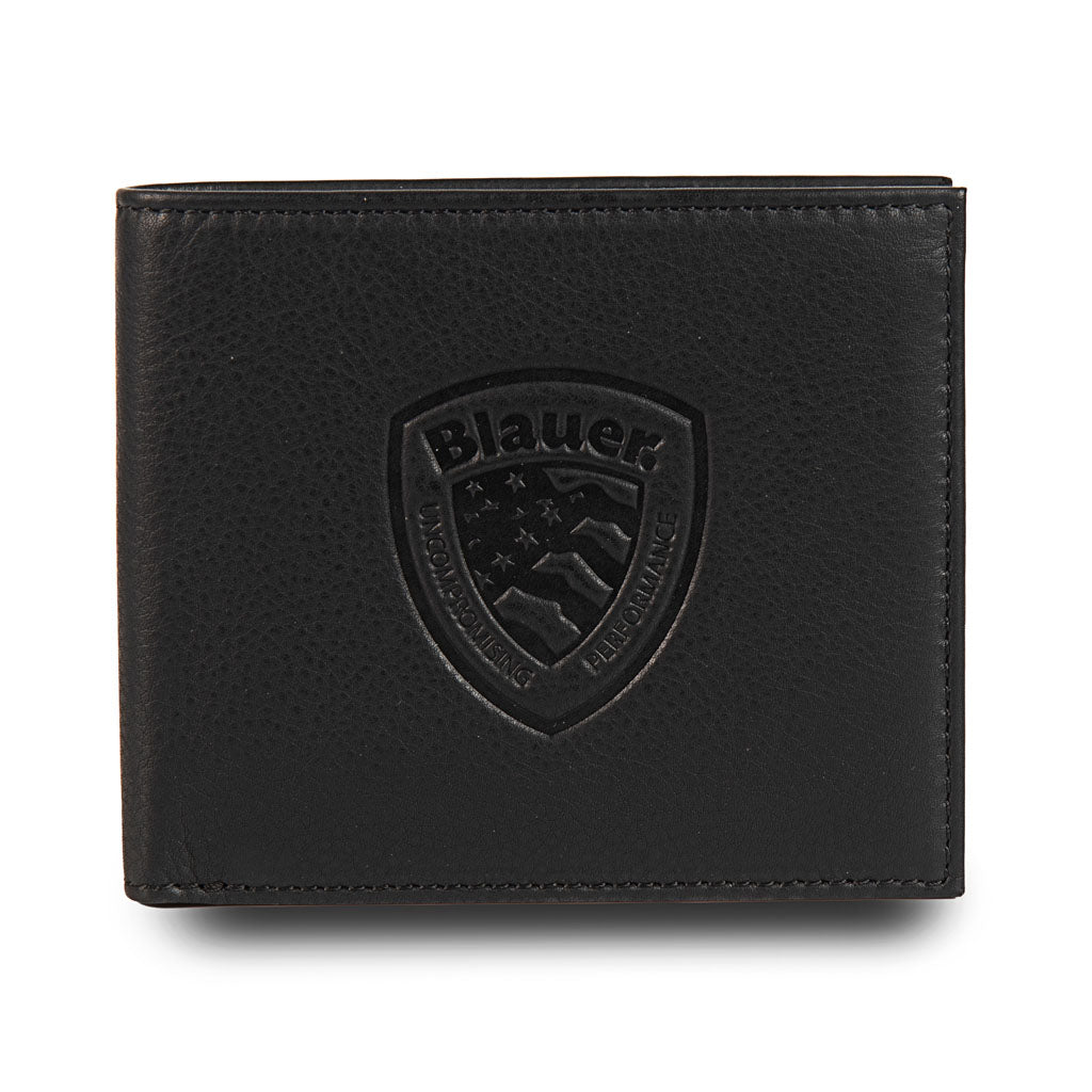 PORTAFOGLIO UOMO BLAUER IN PELLE CON LOGO EMBOSSED - COL. NERO