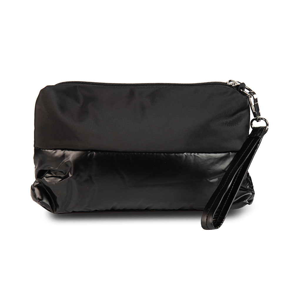 POCHETTE DONNA BLAUER TRAPUNTATA CON LOGO SCUDO MOD. "MIRA" - COL. NERO