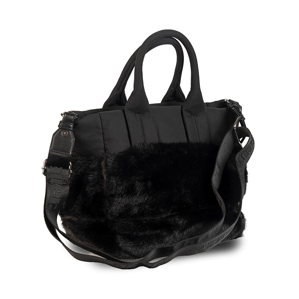 SHOPPER DONNA BLAUER CON PELLICCIA SINTETICA - COL. NERO