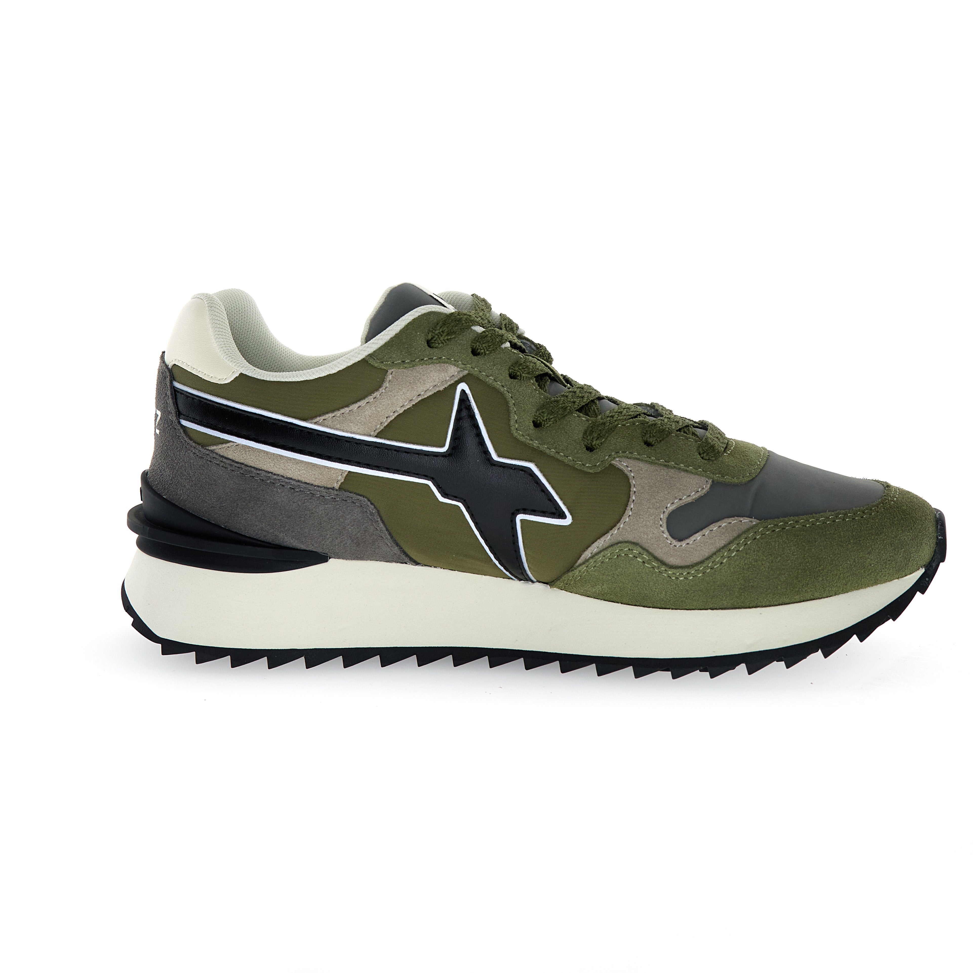 SNEAKERS UOMO W6YZ MOD. "YAK" - COL. MILITARE / GRIGIO