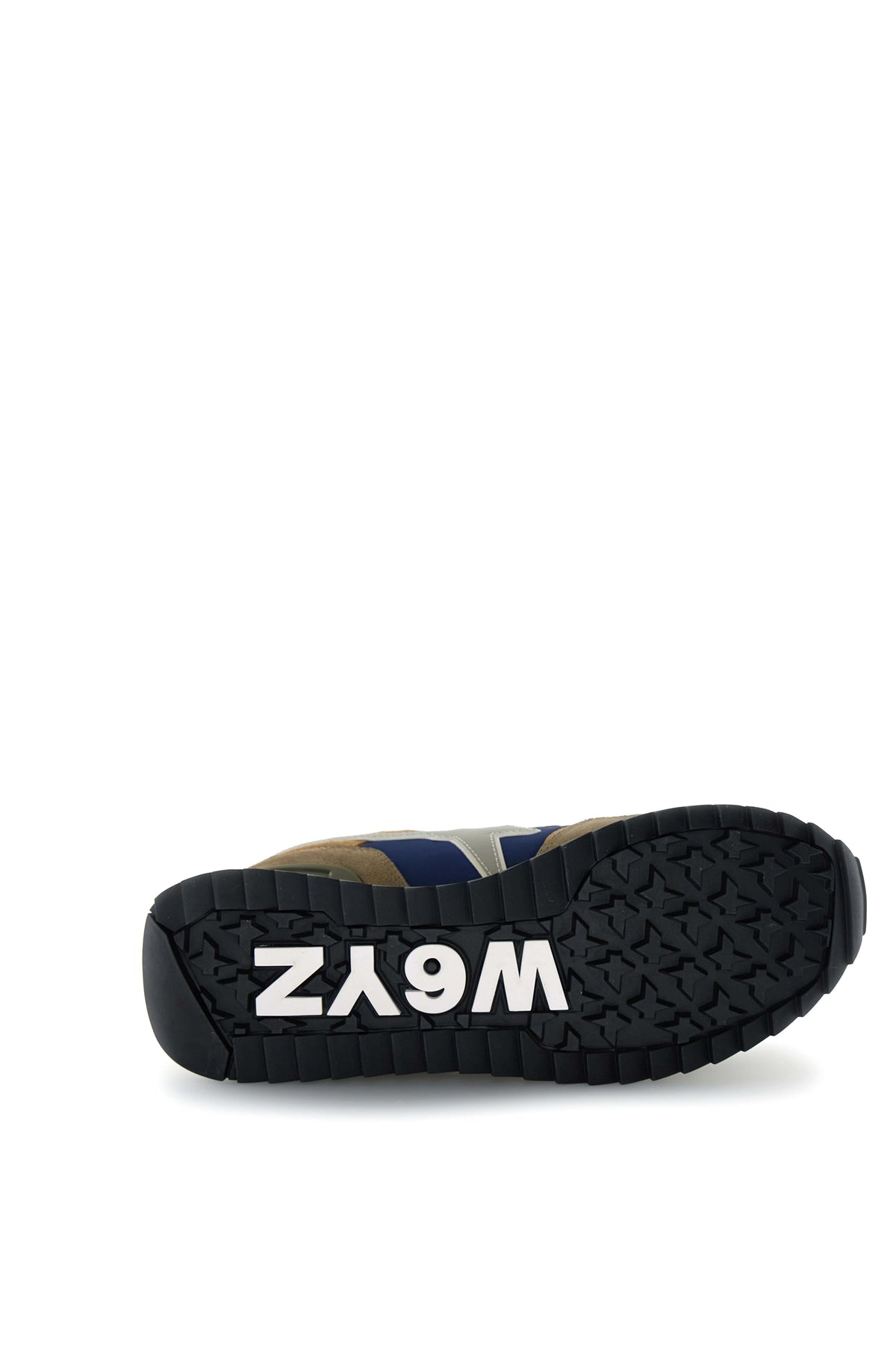SNEAKERS UOMO W6YZ MOD. "YAK" IN SUEDE E TESSUTO - COL. MARRONE CHIARO / NAVY