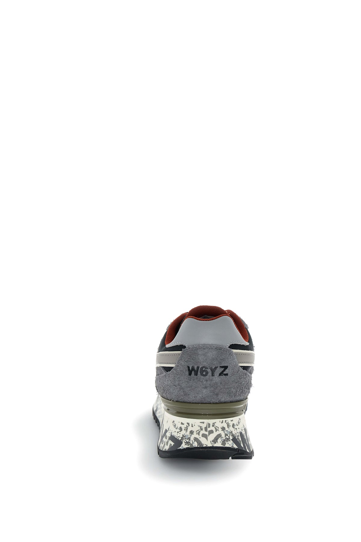 SNEAKERS UOMO W6YZ MOD. "YAK" IN SUEDE E TESSUTO - COL. ANTRACITE / NERO / GRIGIO