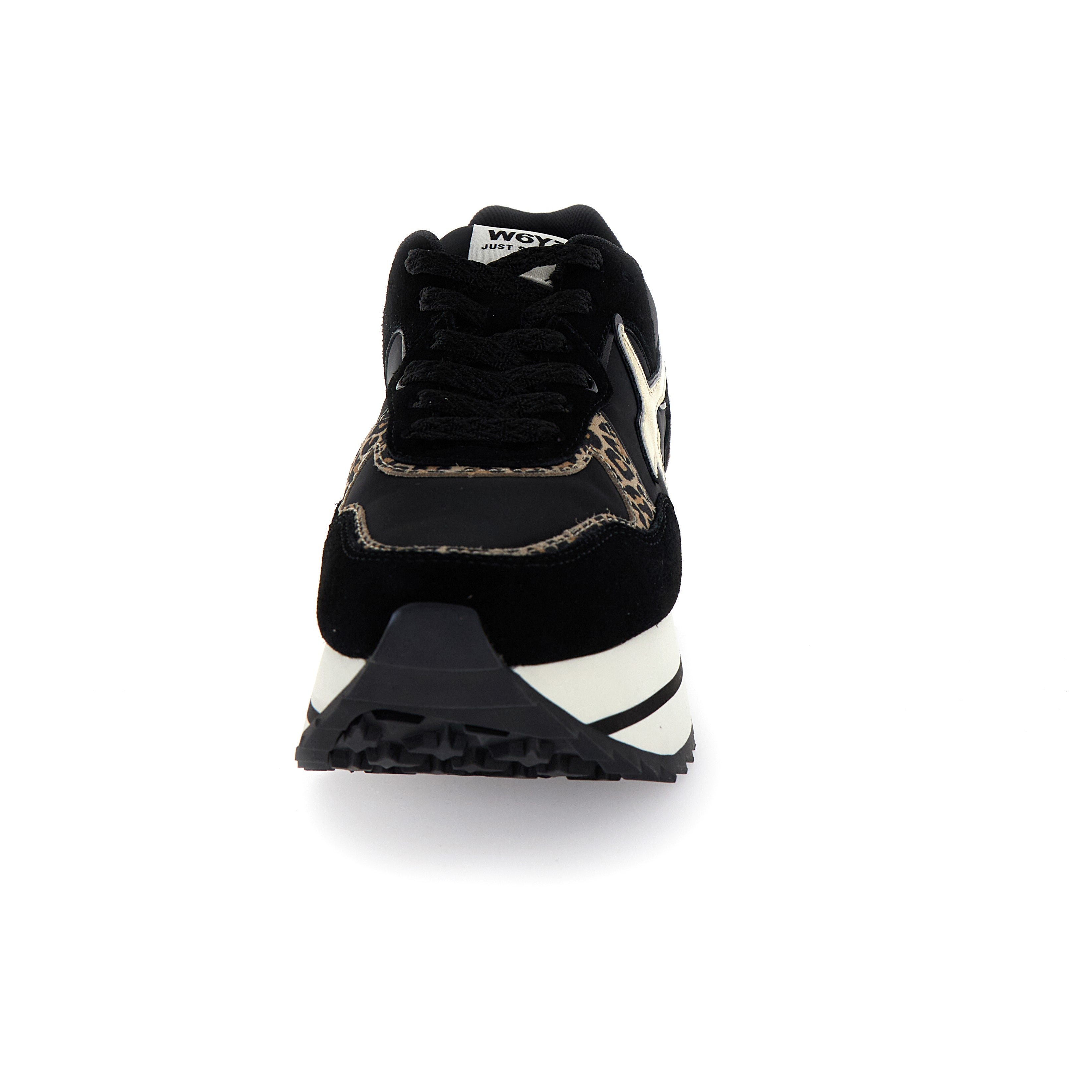 SNEAKERS DONNA W6YZ MOD. "DEVA" - COL. NERO / ORO