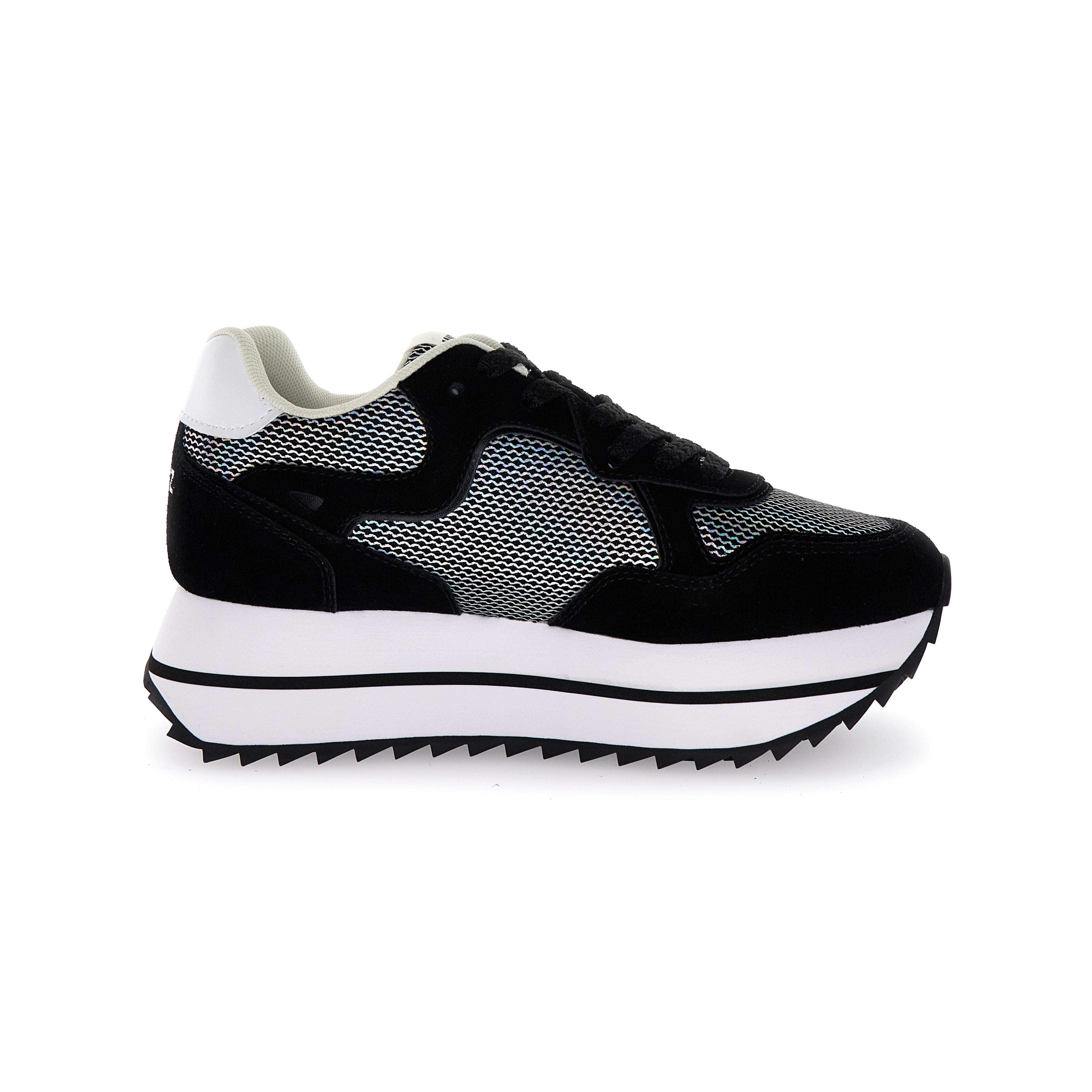 SNEAKERS DONNA W6YZ MOD. "DEVA" - COL. NERO / BIANCO
