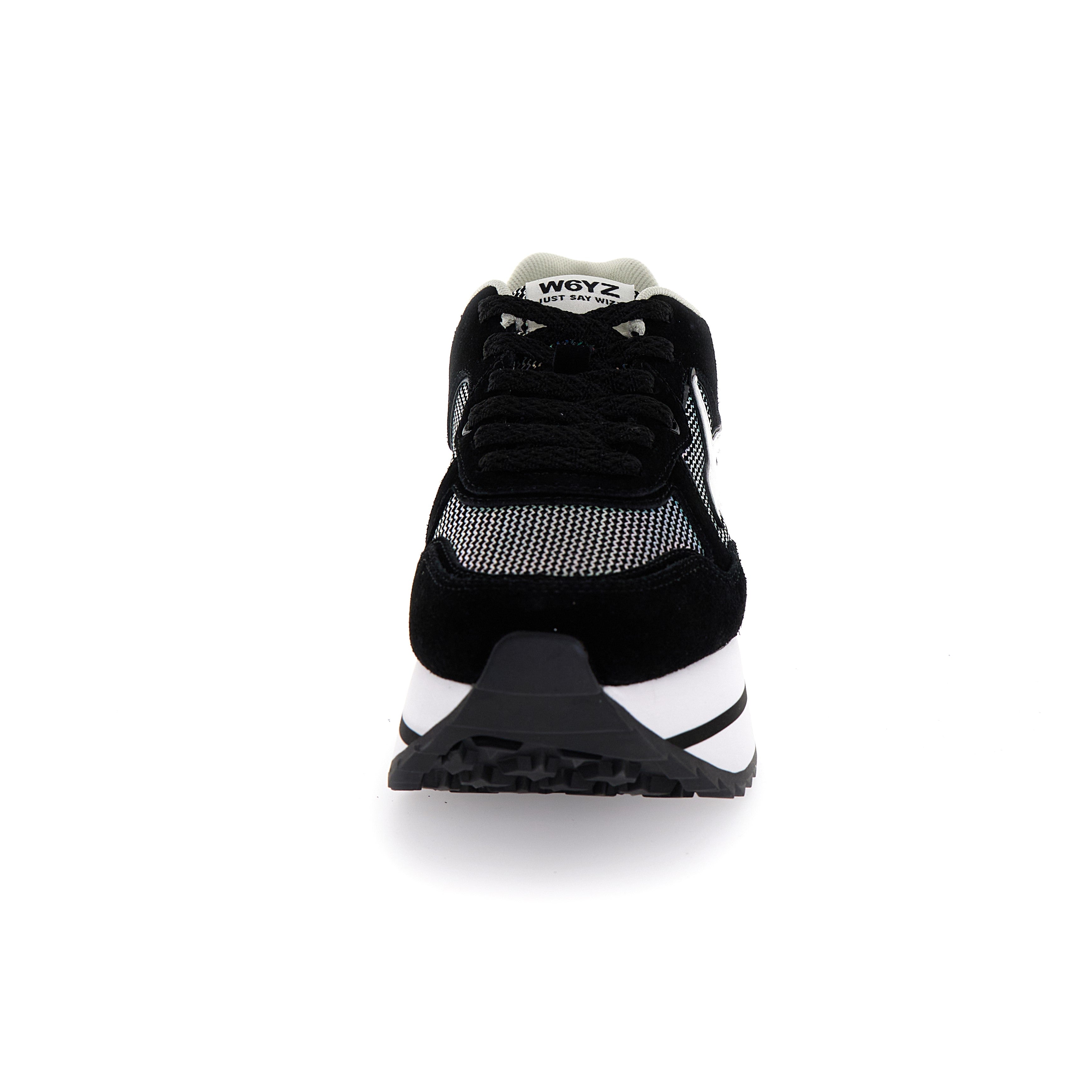 SNEAKERS DONNA W6YZ MOD. "DEVA" - COL. NERO / BIANCO