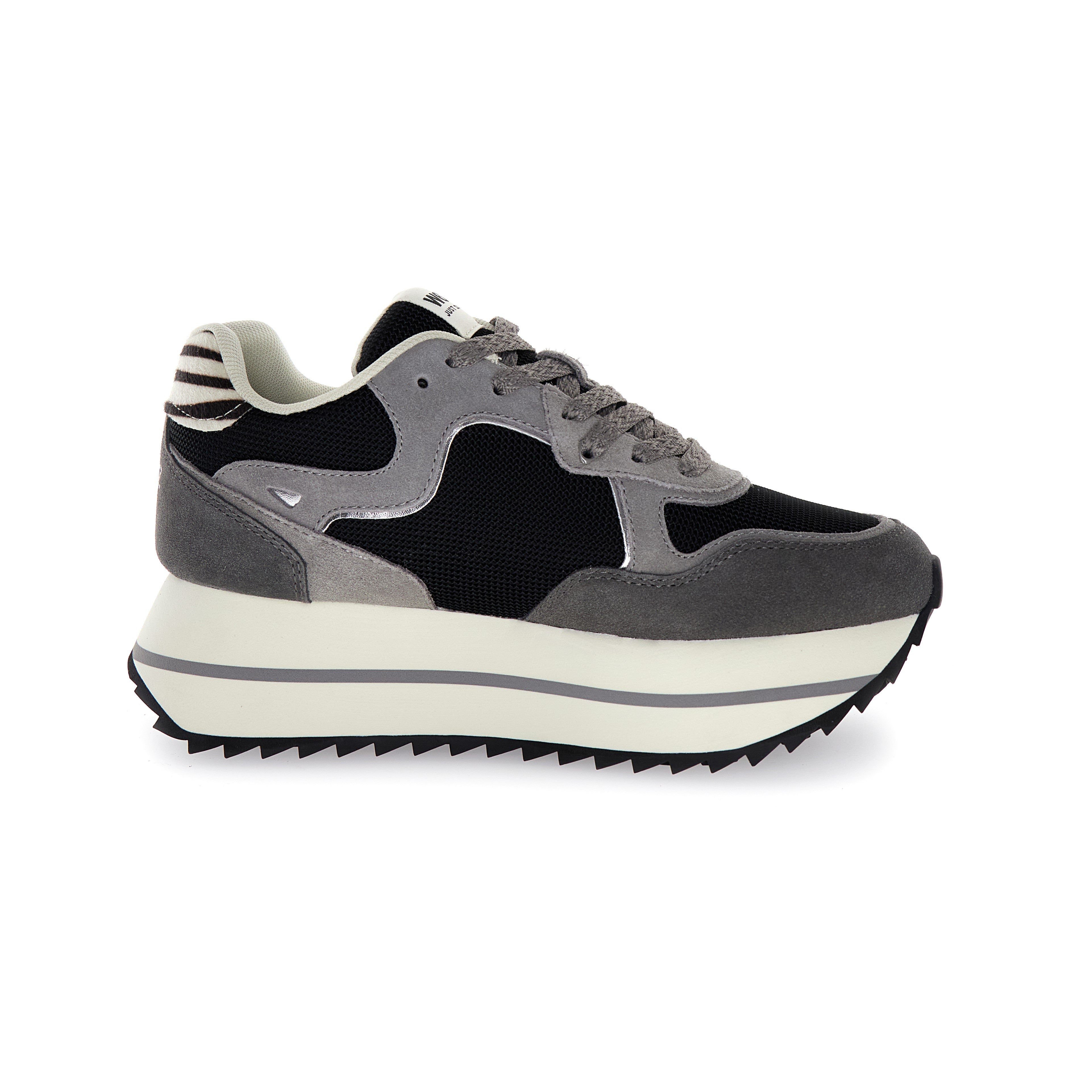 SNEAKERS DONNA W6YZ MOD. "DEVA" - COL. ANTRACITE / NERO