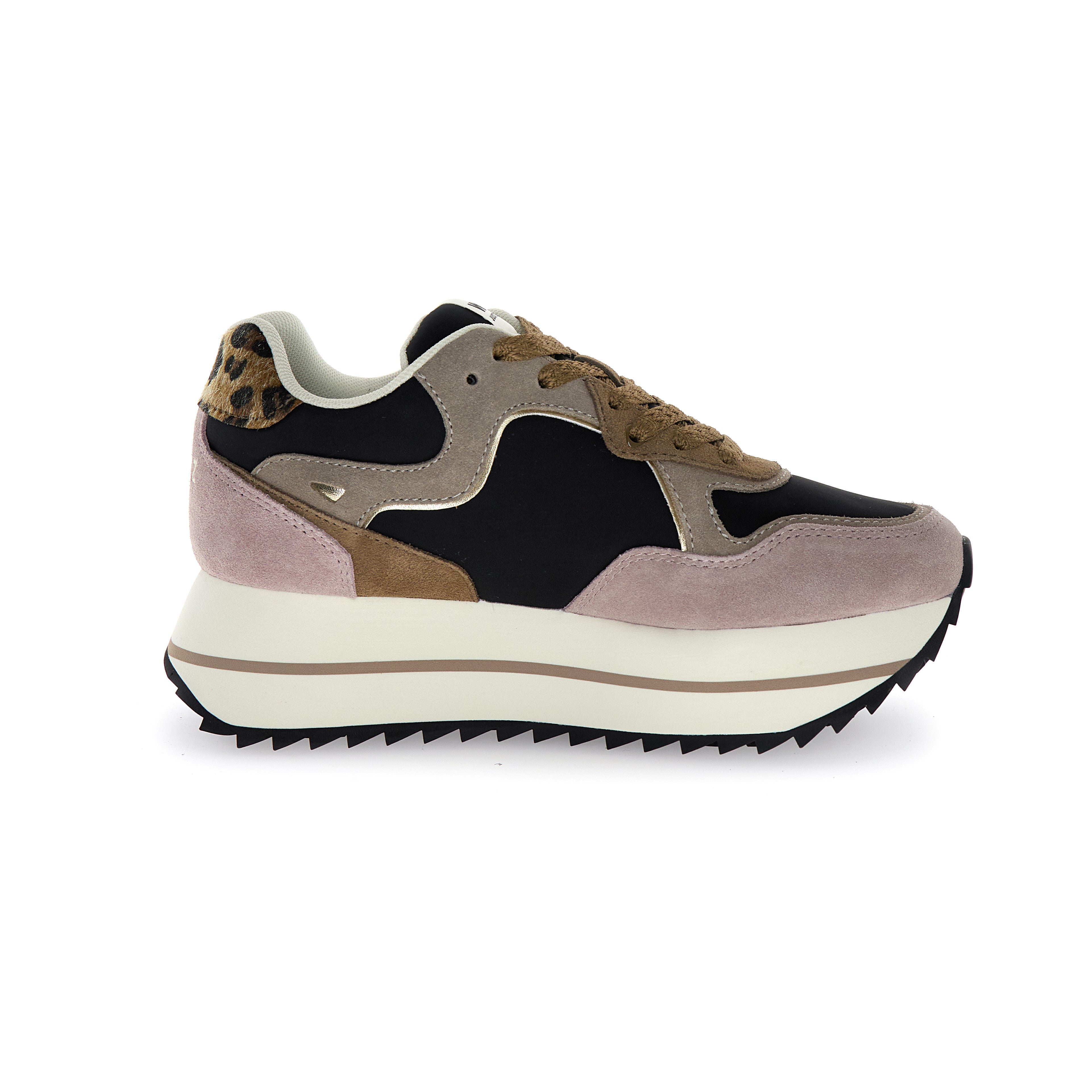 SNEAKERS DONNA W6YZ MOD. "DEVA" - COL. GRIGIO / ROSA