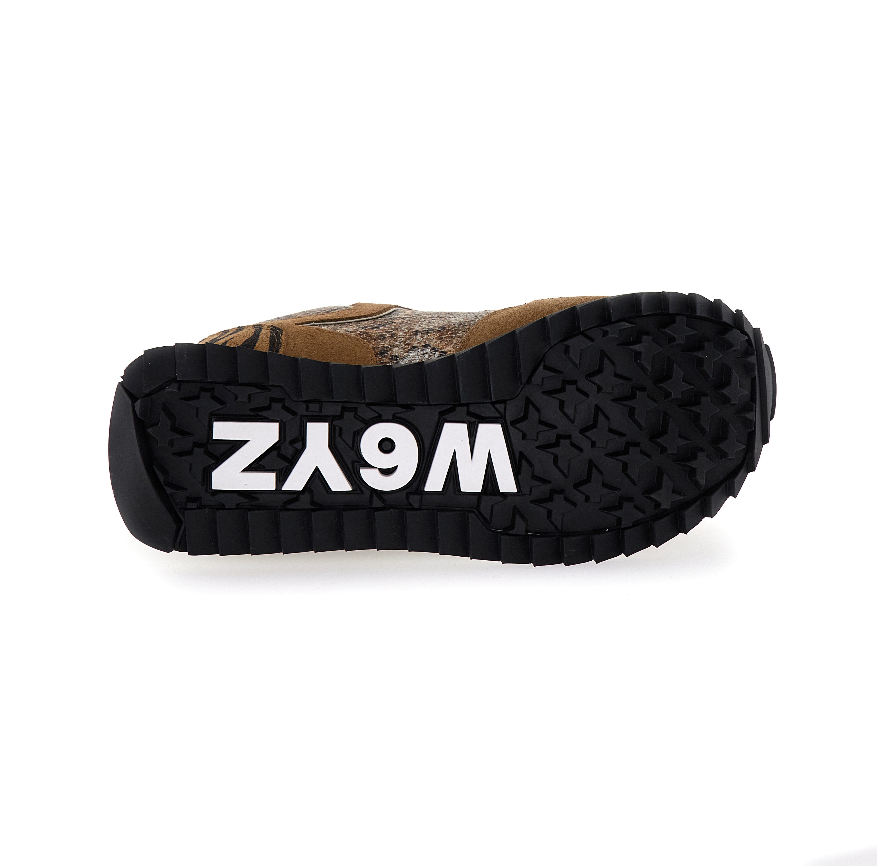 SNEAKERS DONNA W6YZ MOD. "DEVA" - COL. MARRONE / ANIMALIER