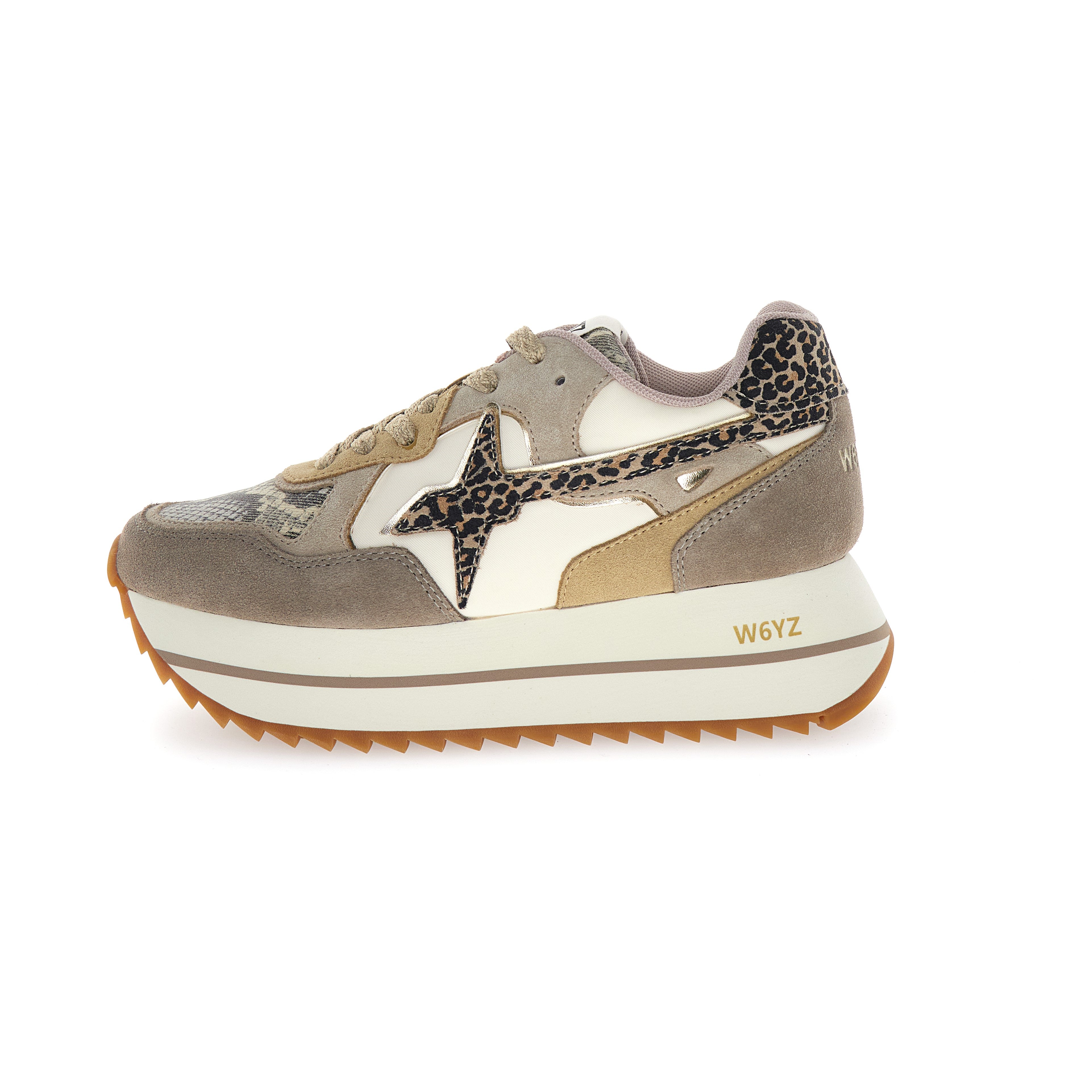 SNEAKERS DONNA W6YZ MOD. "DEVA" - COL. TORTORA / BEIGE