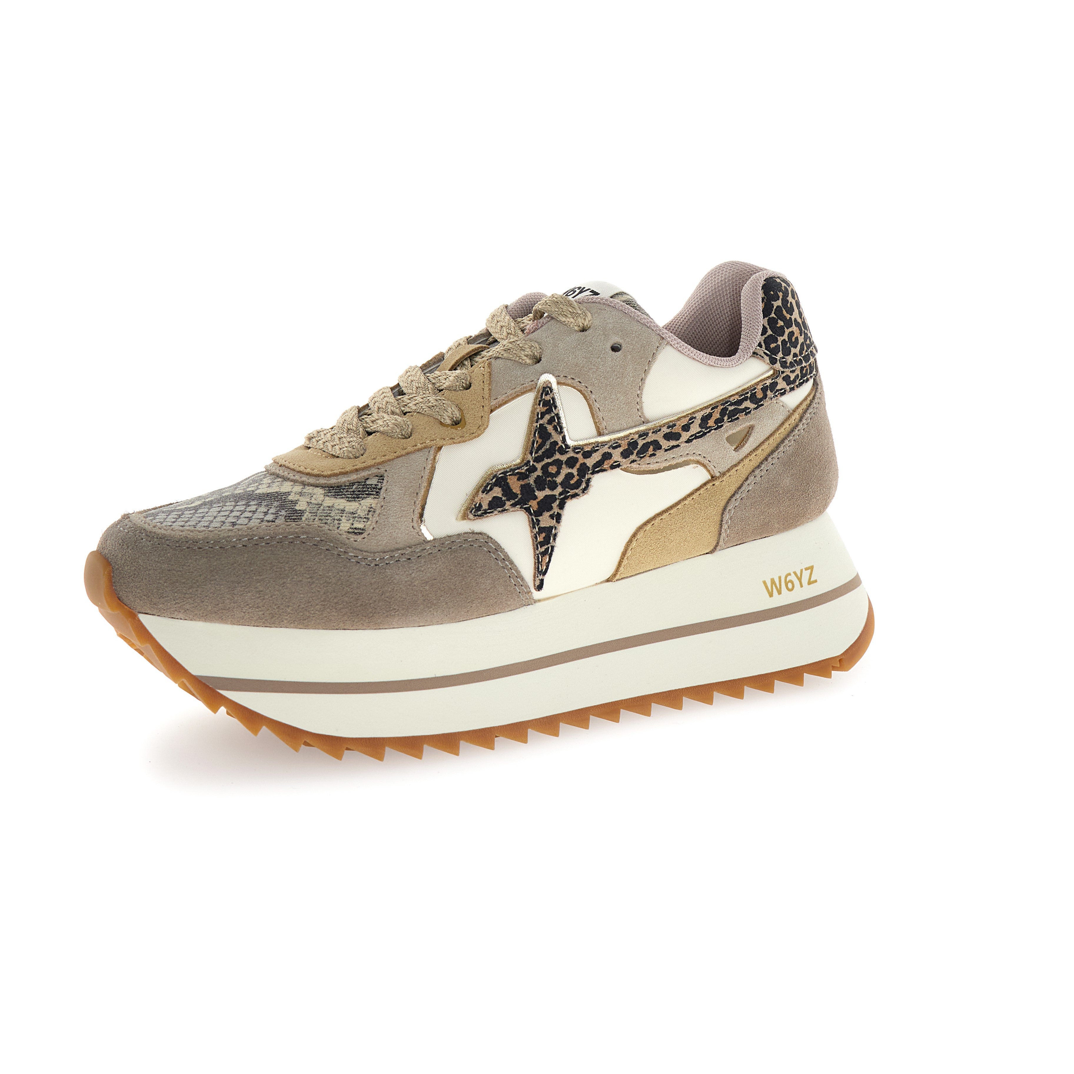 SNEAKERS DONNA W6YZ MOD. "DEVA" - COL. TORTORA / BEIGE