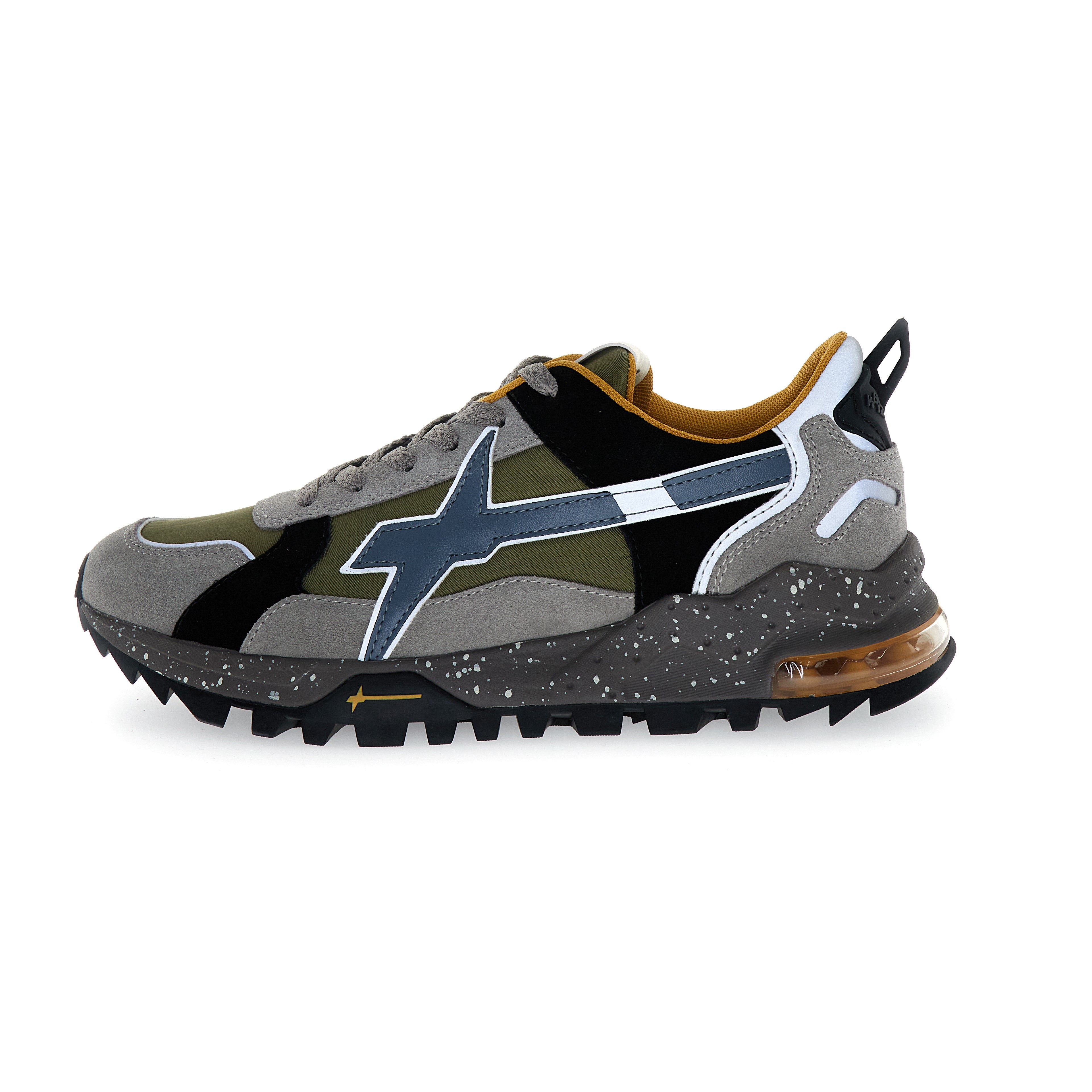 SNEAKERS UOMO W6YZ MOD. "BREEZE" - COL. GRIGIO / MILITARE