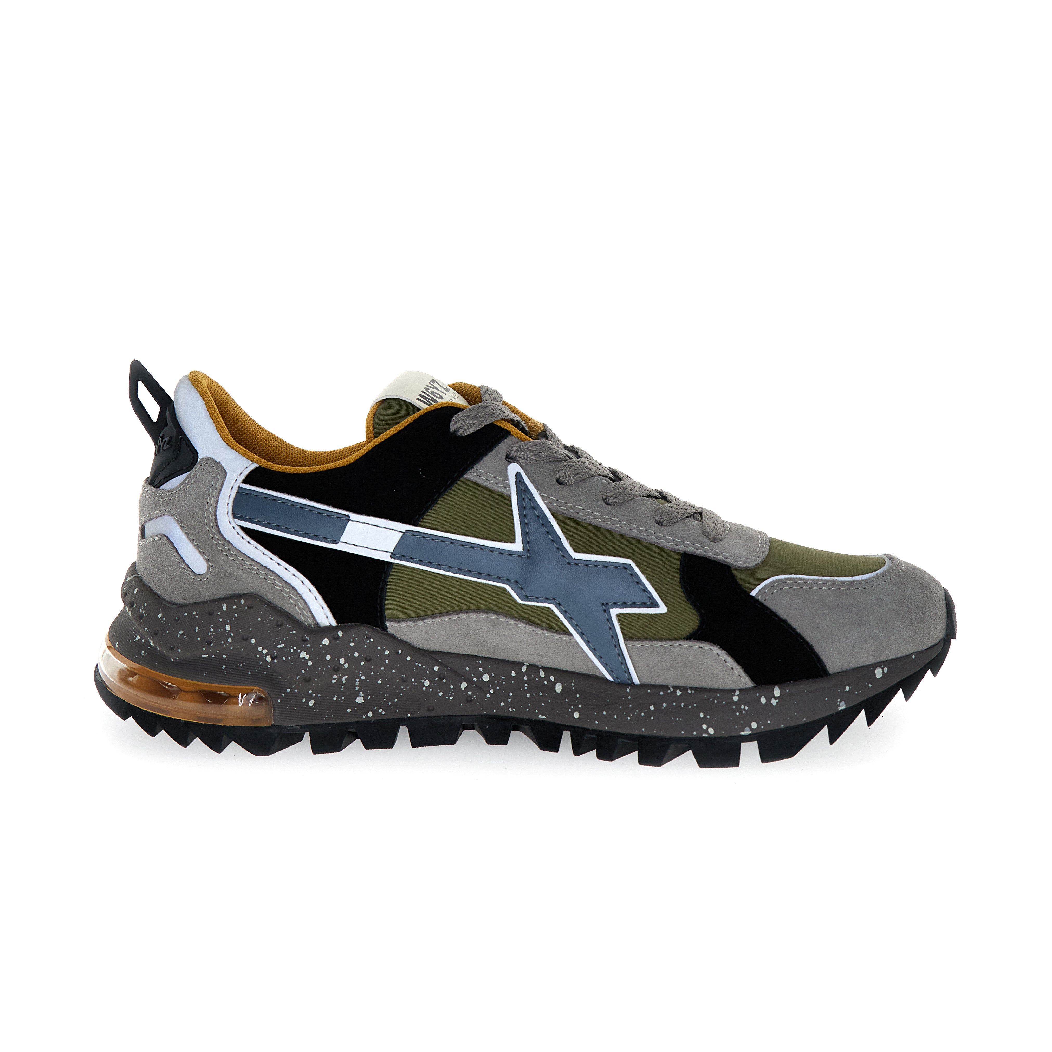 SNEAKERS UOMO W6YZ MOD. "BREEZE" - COL. GRIGIO / MILITARE