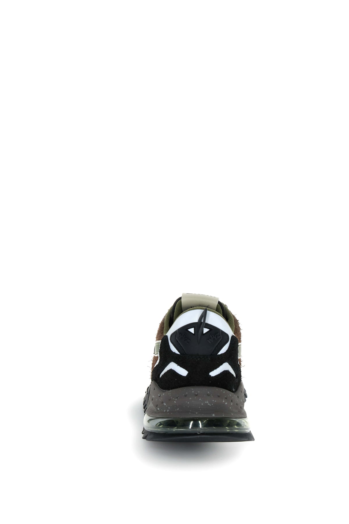 SNEAKERS UOMO W6YZ MOD. "BREEZE" IN SUEDE E TESSUTO SINTETICO - COL. MARRONE SCURO / NERO