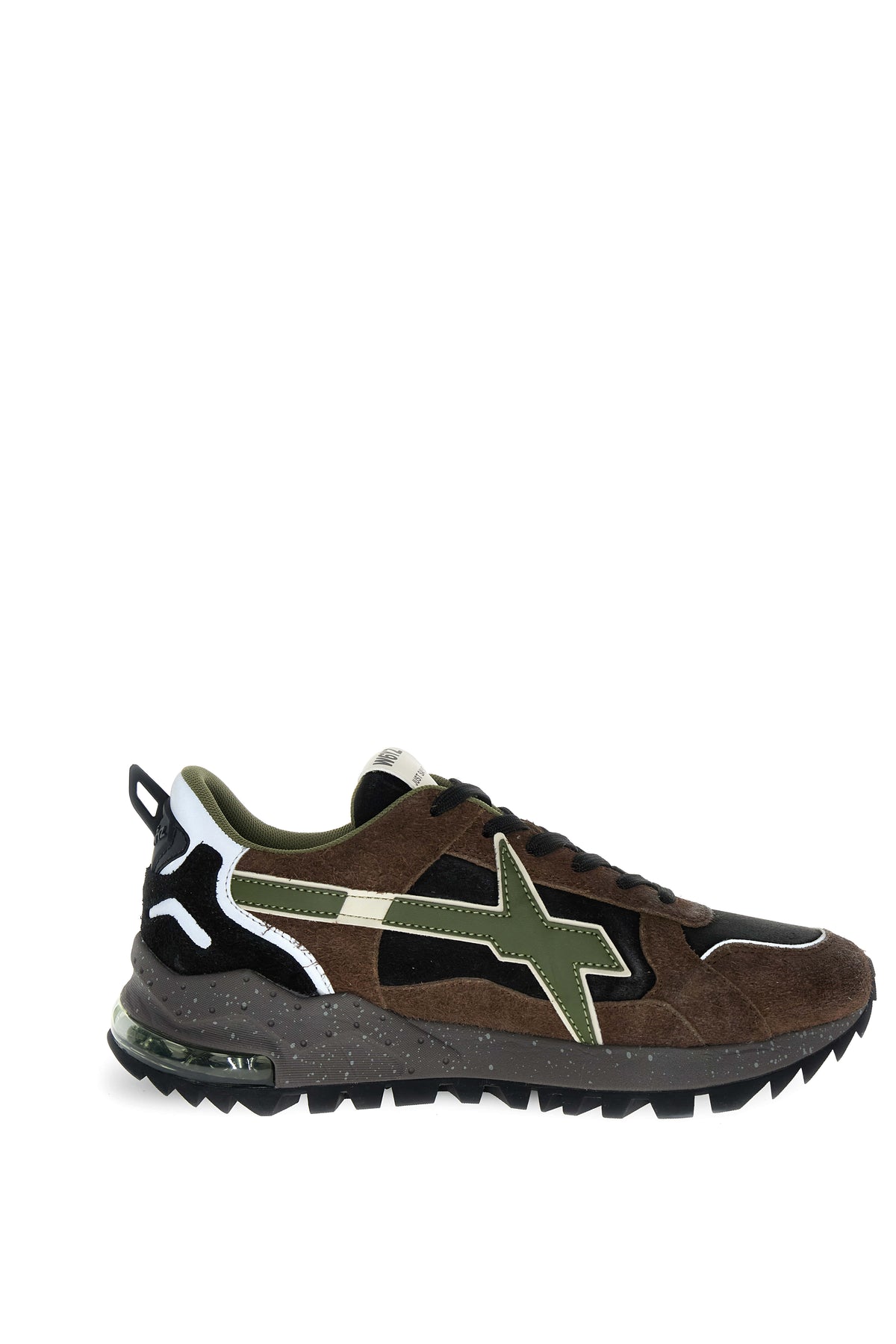 SNEAKERS UOMO W6YZ MOD. "BREEZE" IN SUEDE E TESSUTO SINTETICO - COL. MARRONE SCURO / NERO