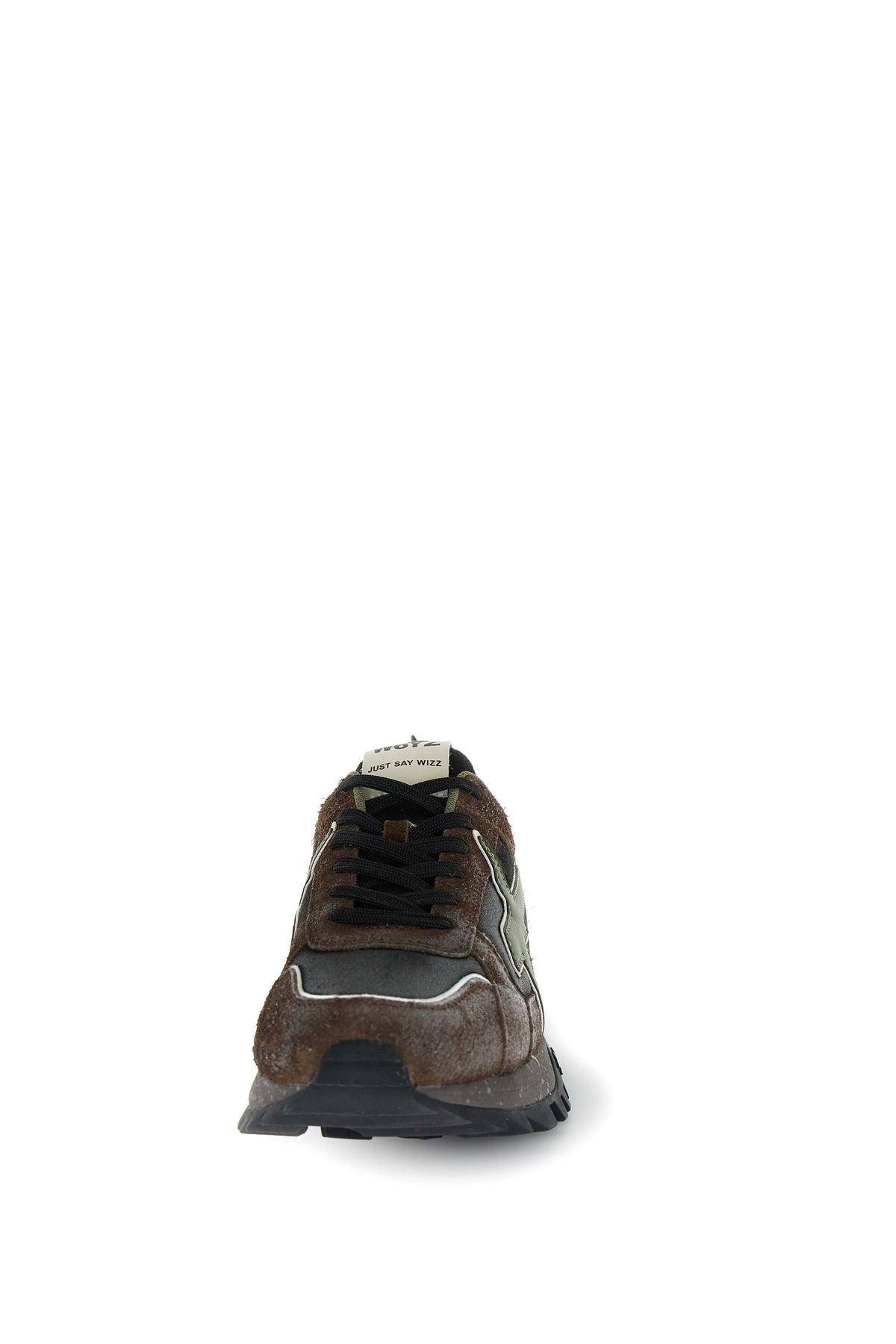 SNEAKERS UOMO W6YZ MOD. "BREEZE" IN SUEDE E TESSUTO SINTETICO - COL. MARRONE SCURO / NERO
