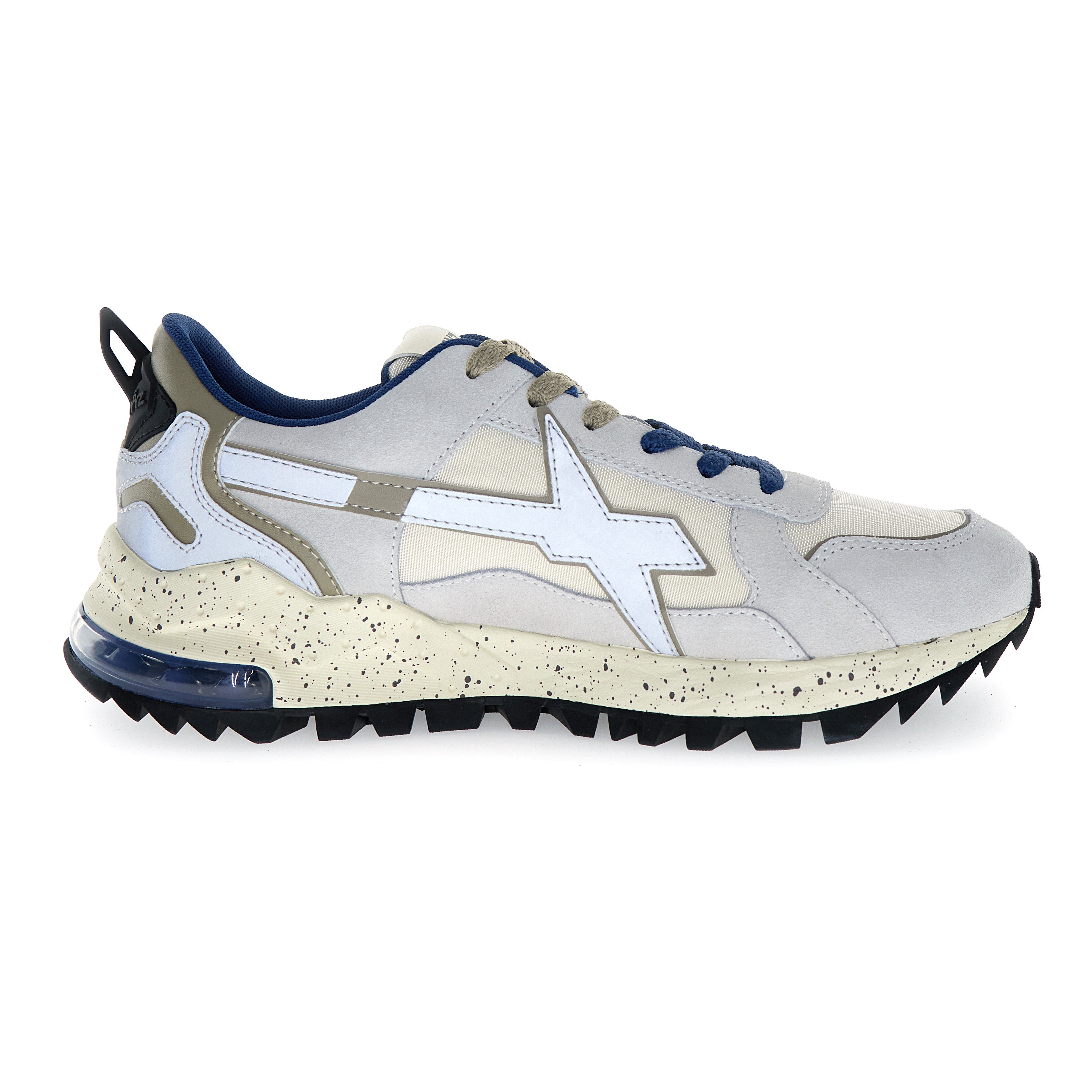 SNEAKERS UOMO W6YZ MOD. "BREEZE" - COL. CREMA / GRIGIO