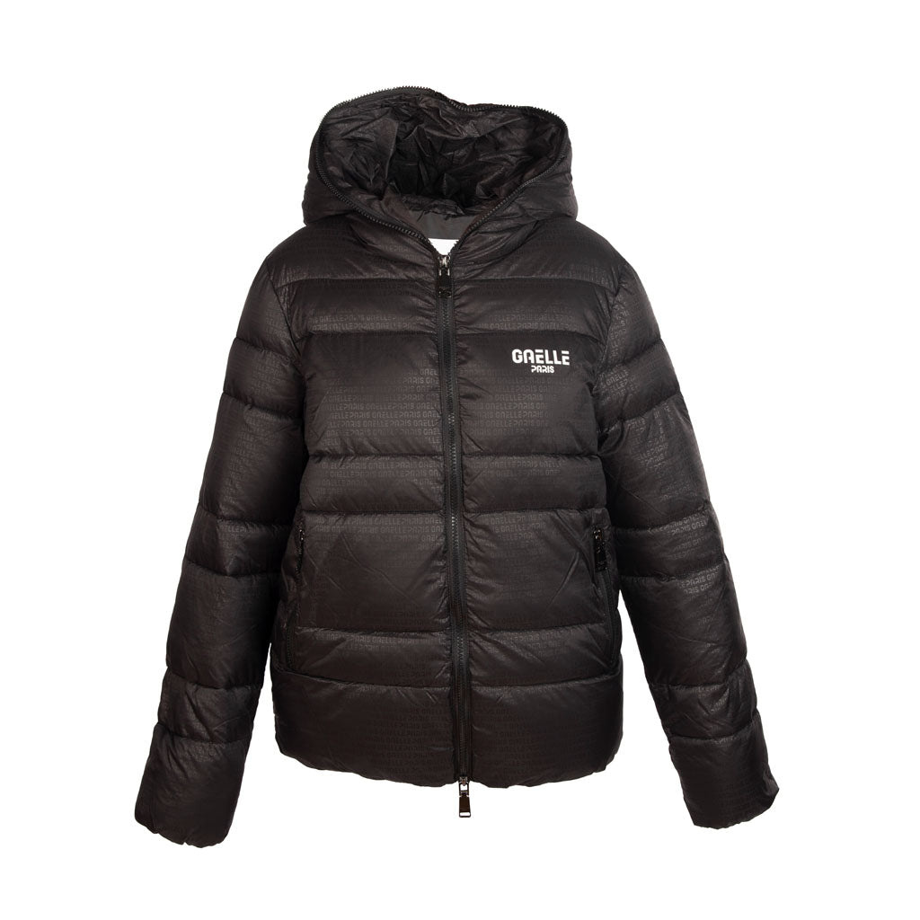 PIUMINO DONNA GAELLE FULL ZIP CON LOGO - COL. NERO
