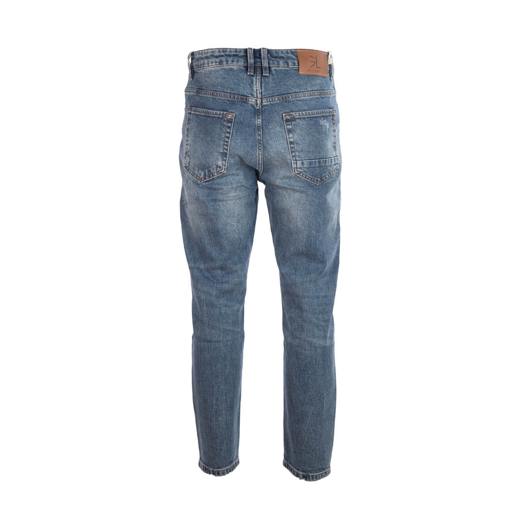 JEANS GIANNI LUPO REGULAR FIT IN MISTO COTONE - COL. BLU DENIM