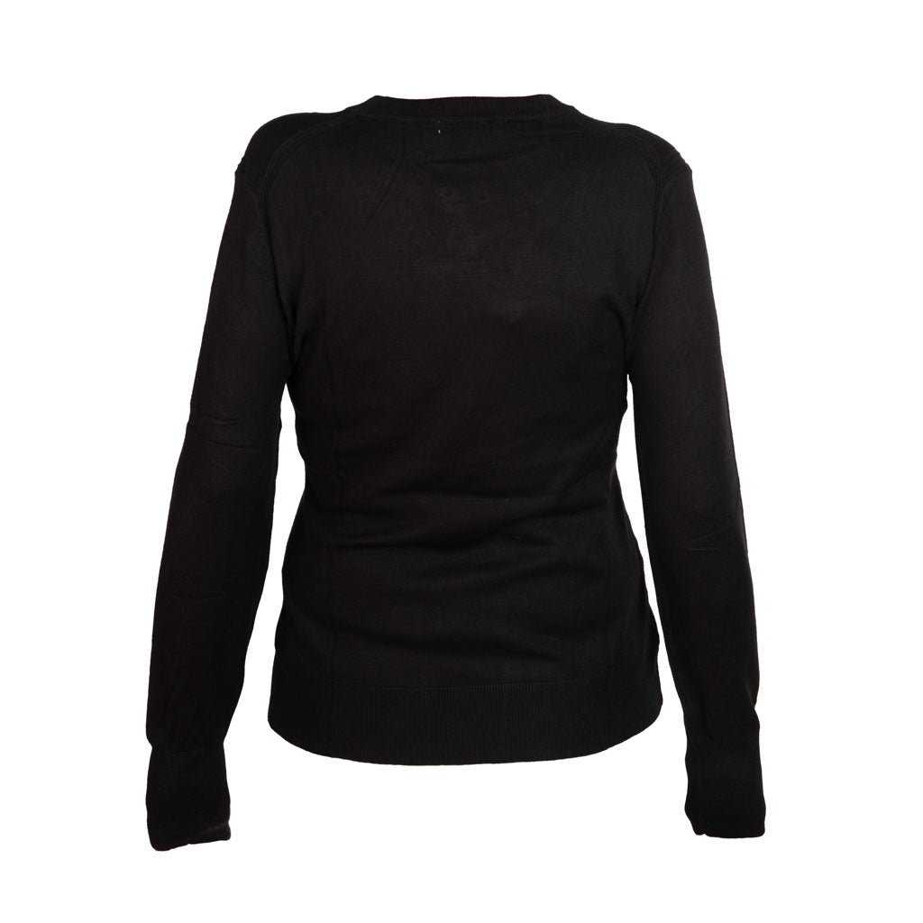MAGLIA DONNA GIANNI LUPO CON DETTAGLIO GIROCOLLO - COL. NERO