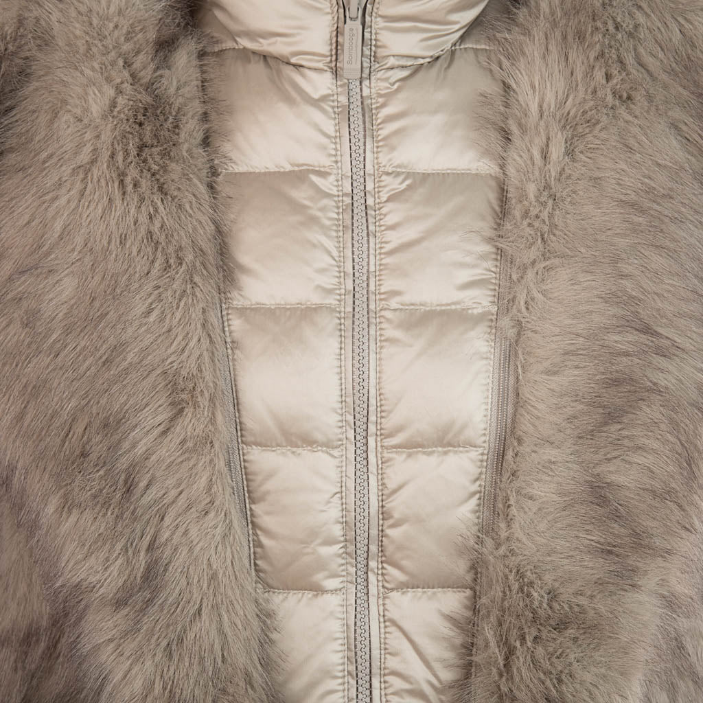 CAPPOTTO CORTO DONNA BOMBOOGIE ECOPELLICCIA - COL. GREY FOG
