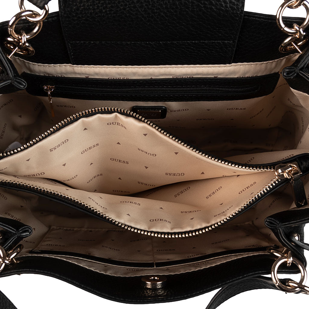 BORSA DONNA GUESS IN ECOPELLE CON POCHETTE - COL. NERO
