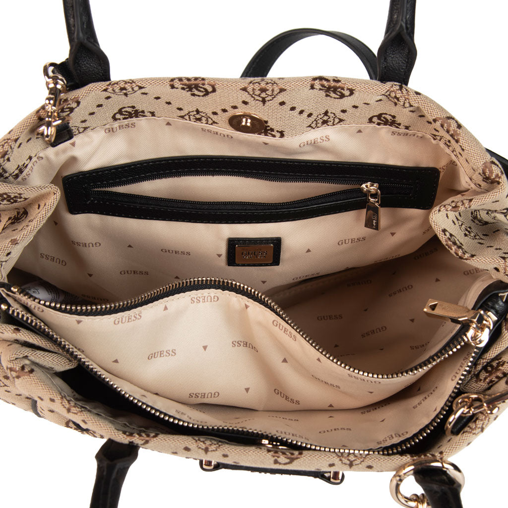 BORSA DONNA GUESS MOD. "DOROTHY" IN ECOPELLE 4G LOGO PEONY - COL. LATTE