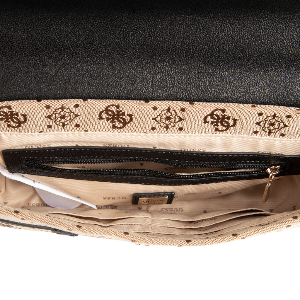 TRACOLLA DONNA GUESS MOD. "DOROTHY" IN ECOPELLE 4G LOGO PEONY - COL. LATTE